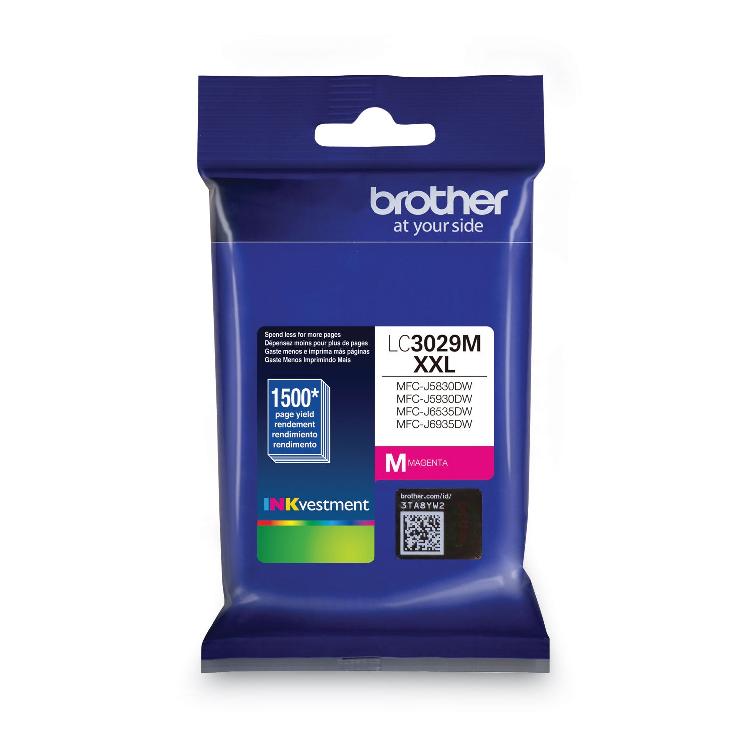 Brother Lc30293pk Inkvestment Super High-Yield Ink, 1,500 Page-Yield, Cyan/magenta/yellow