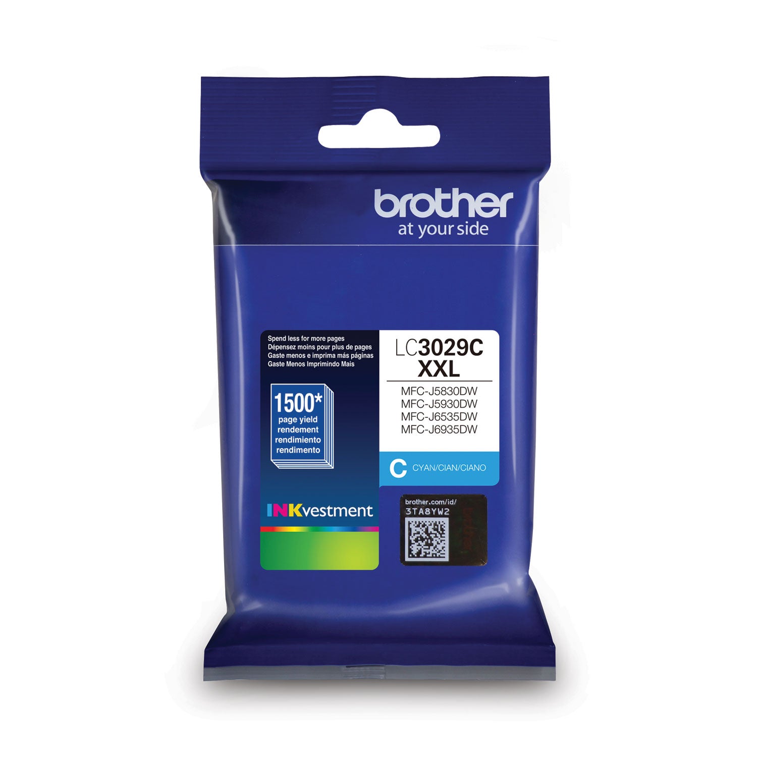 Brother Lc30293pk Inkvestment Super High-Yield Ink, 1,500 Page-Yield, Cyan/magenta/yellow