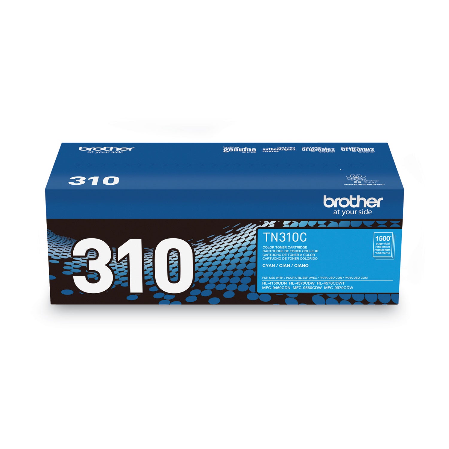 Brother Tn310c Toner, 1,500 Page-Yield, Cyan