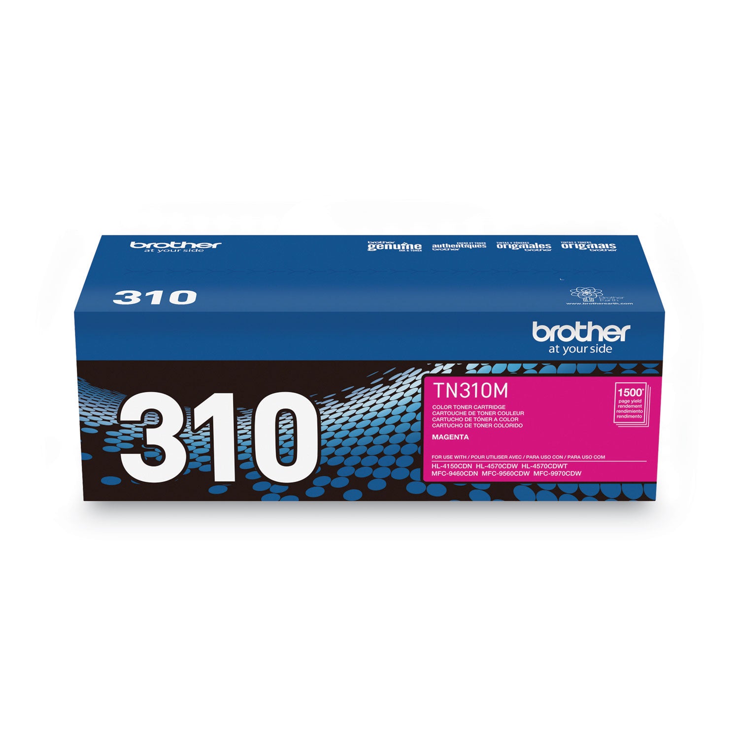 Brother Tn310m Toner, 1,500 Page-Yield, Magenta