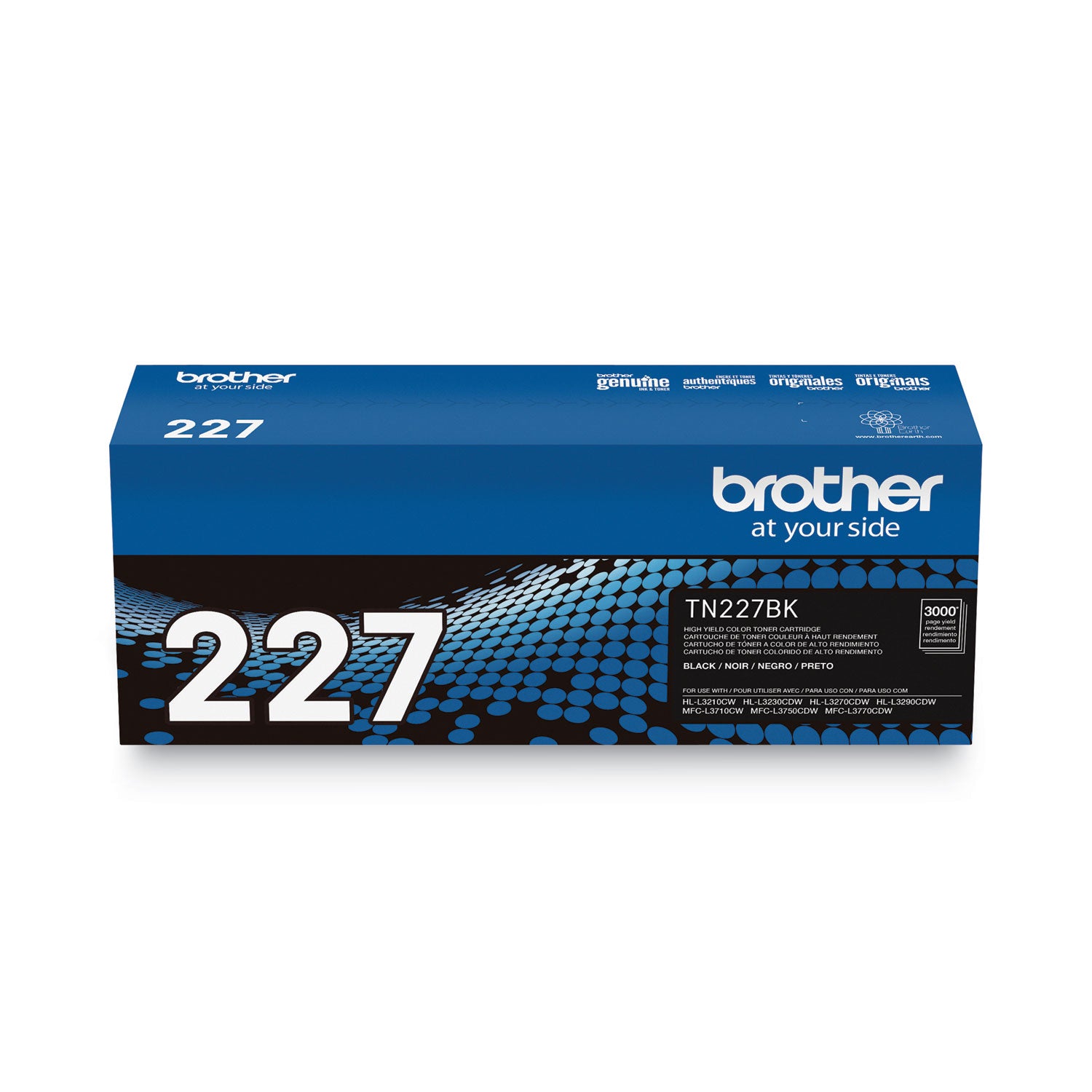 Brother Tn227bk High-Yield Toner, 3,000 Page-Yield, Black