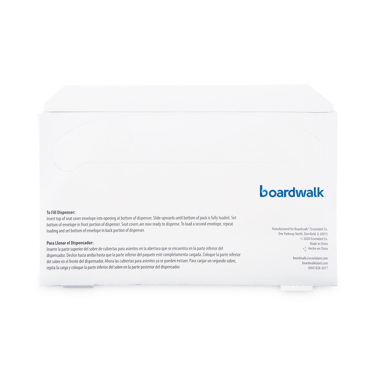 Boardwalk® Premium Half-Fold Toilet Seat Covers, 14.17 x 16.73, White, 250 Covers/Sleeve, 10 Sleeves/Carton