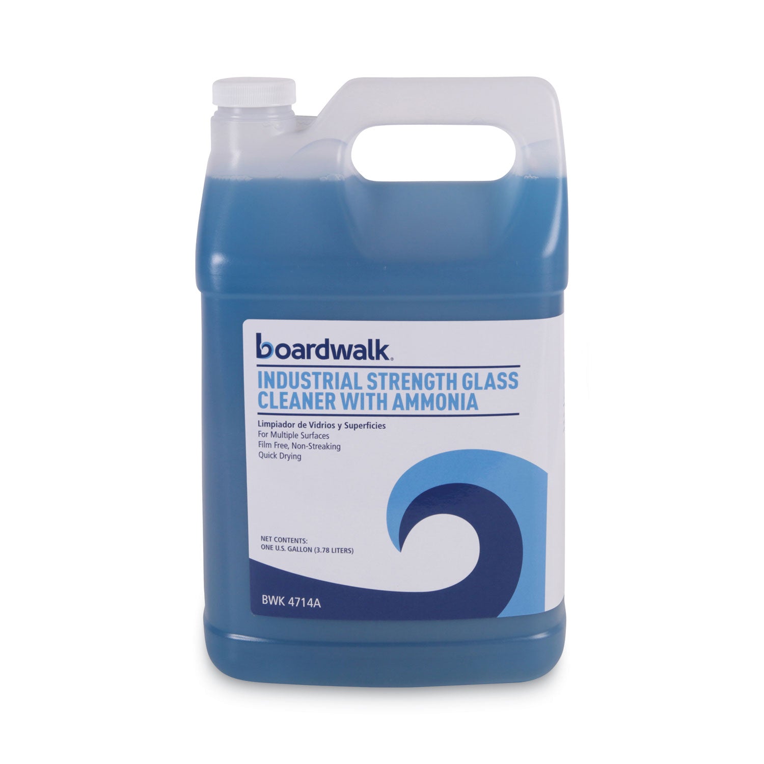 Boardwalk® Industrial Strength Glass Cleaner With Ammonia, 1 Gal Bottle, 4/carton