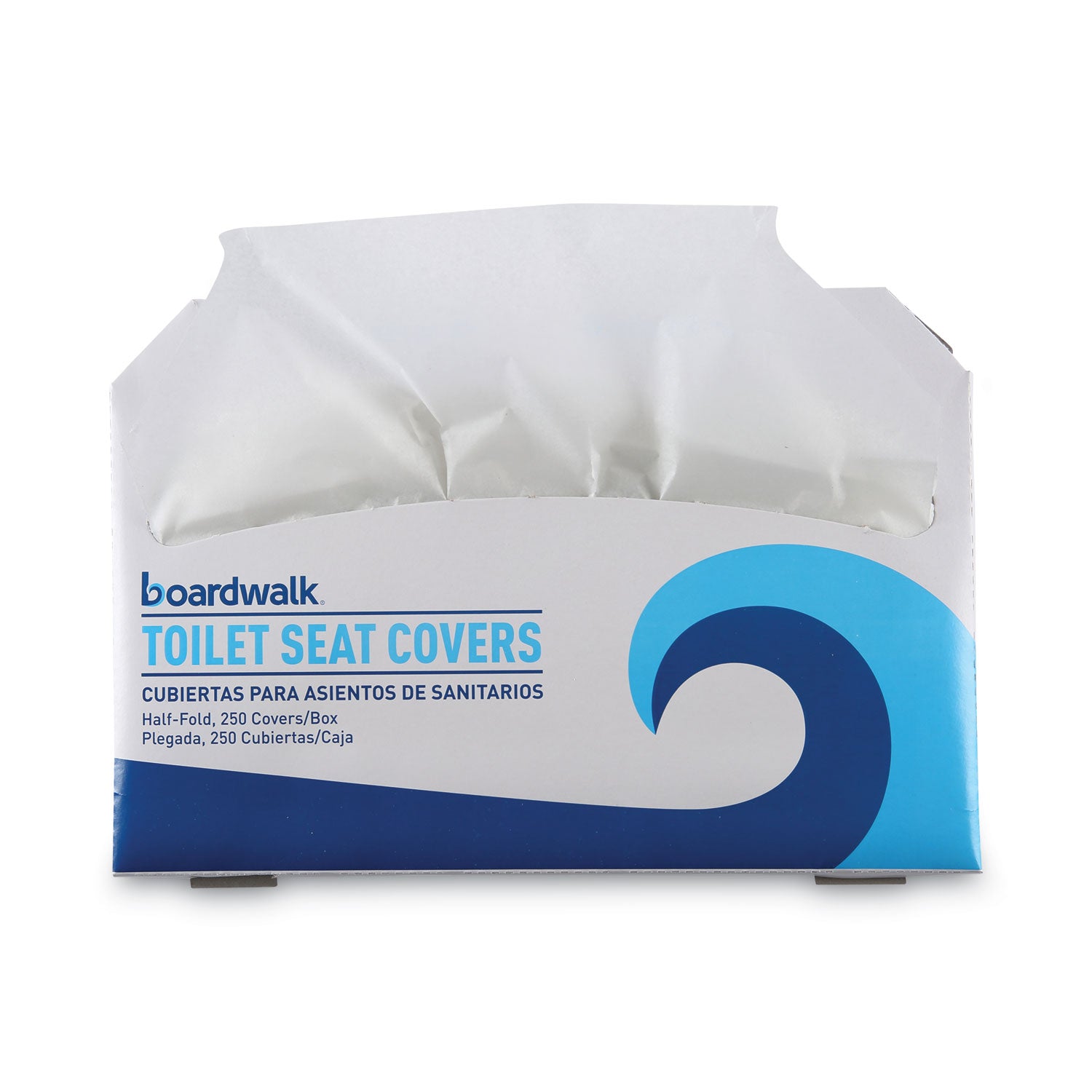 Boardwalk® Premium Half-Fold Toilet Seat Covers, 14.17 x 16.73, White, 250 Covers/Sleeve, 20 Sleeves/Carton