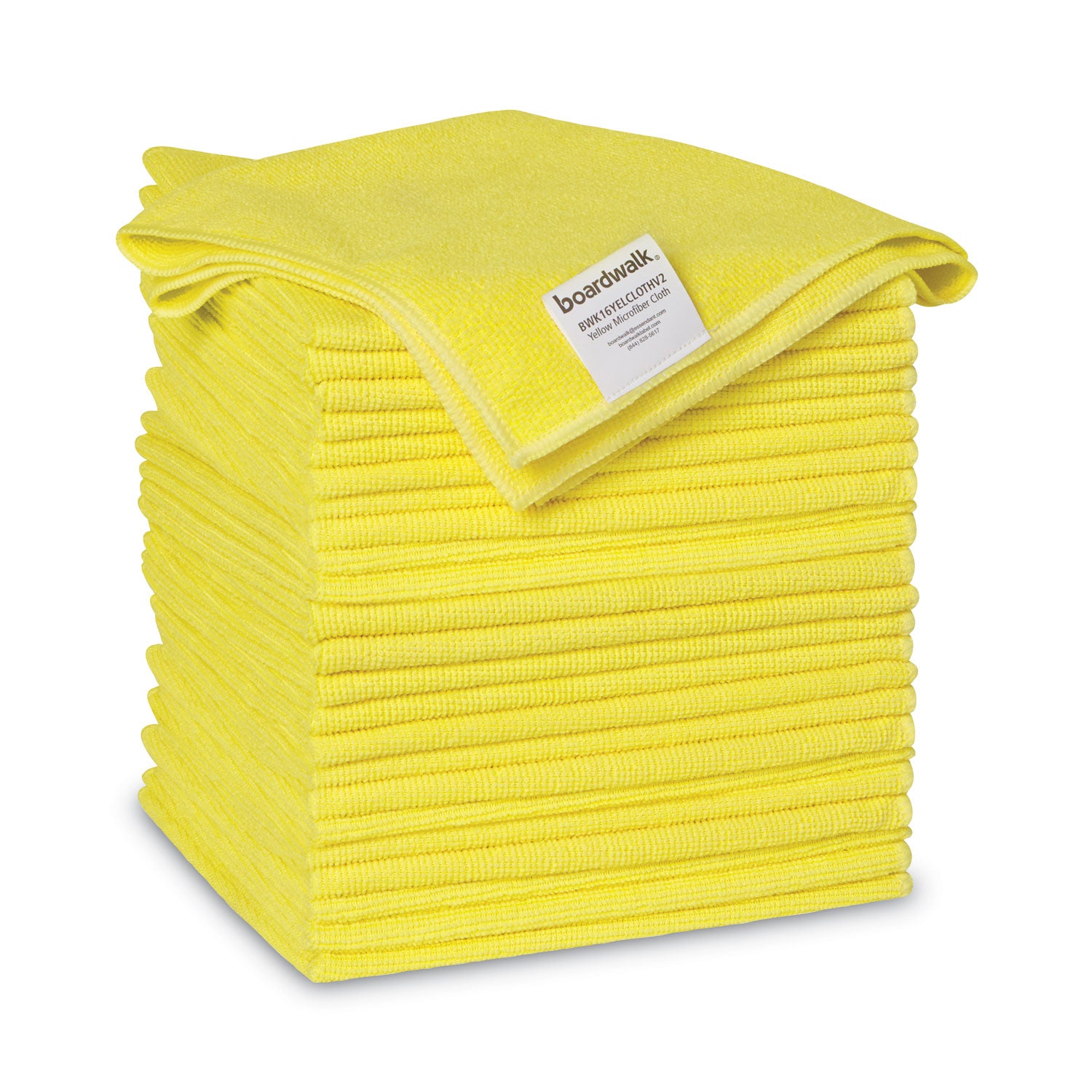Microfiber Cleaning Cloths, 16 x 16, Yellow, 24/Pack
