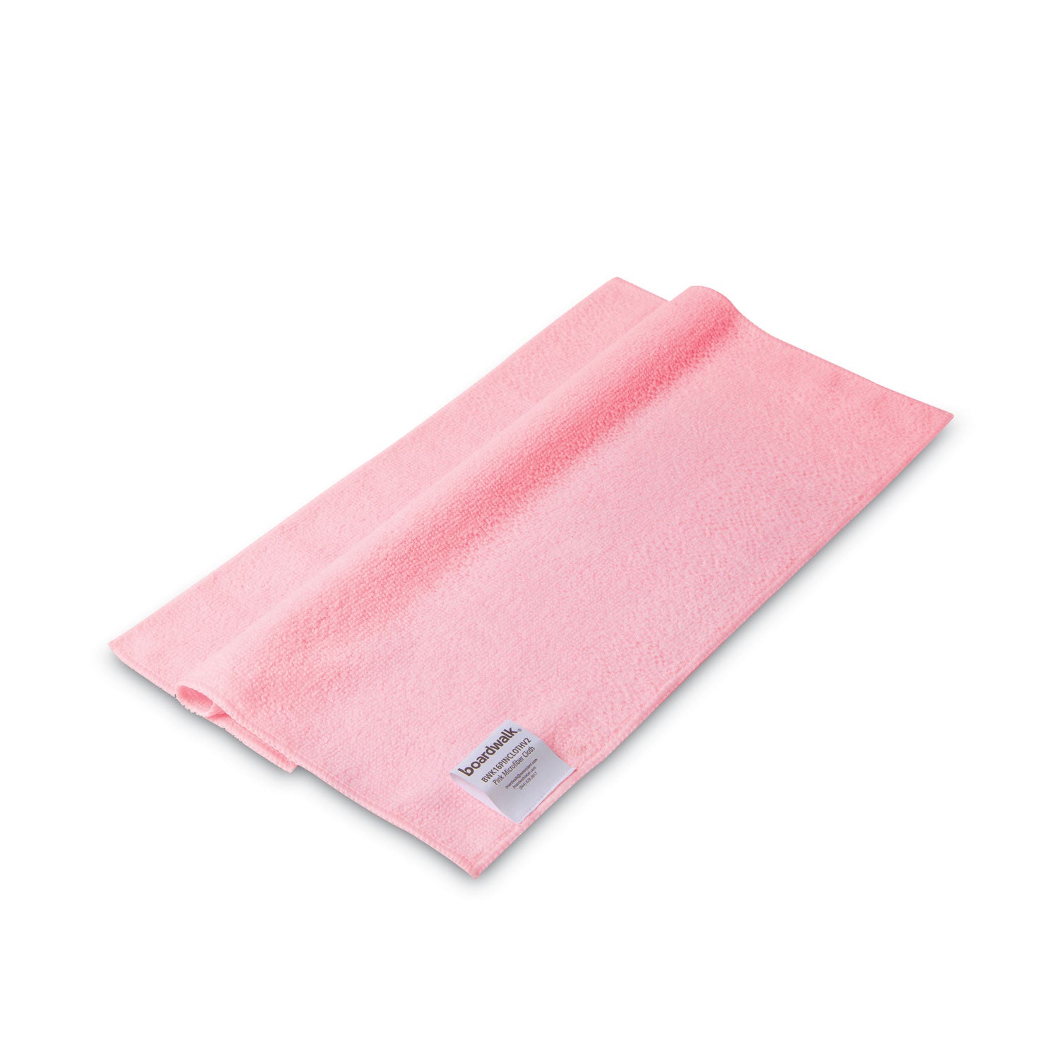 Boardwalk® Microfiber Cleaning Cloths, 16 X 16, Pink, 24/pack