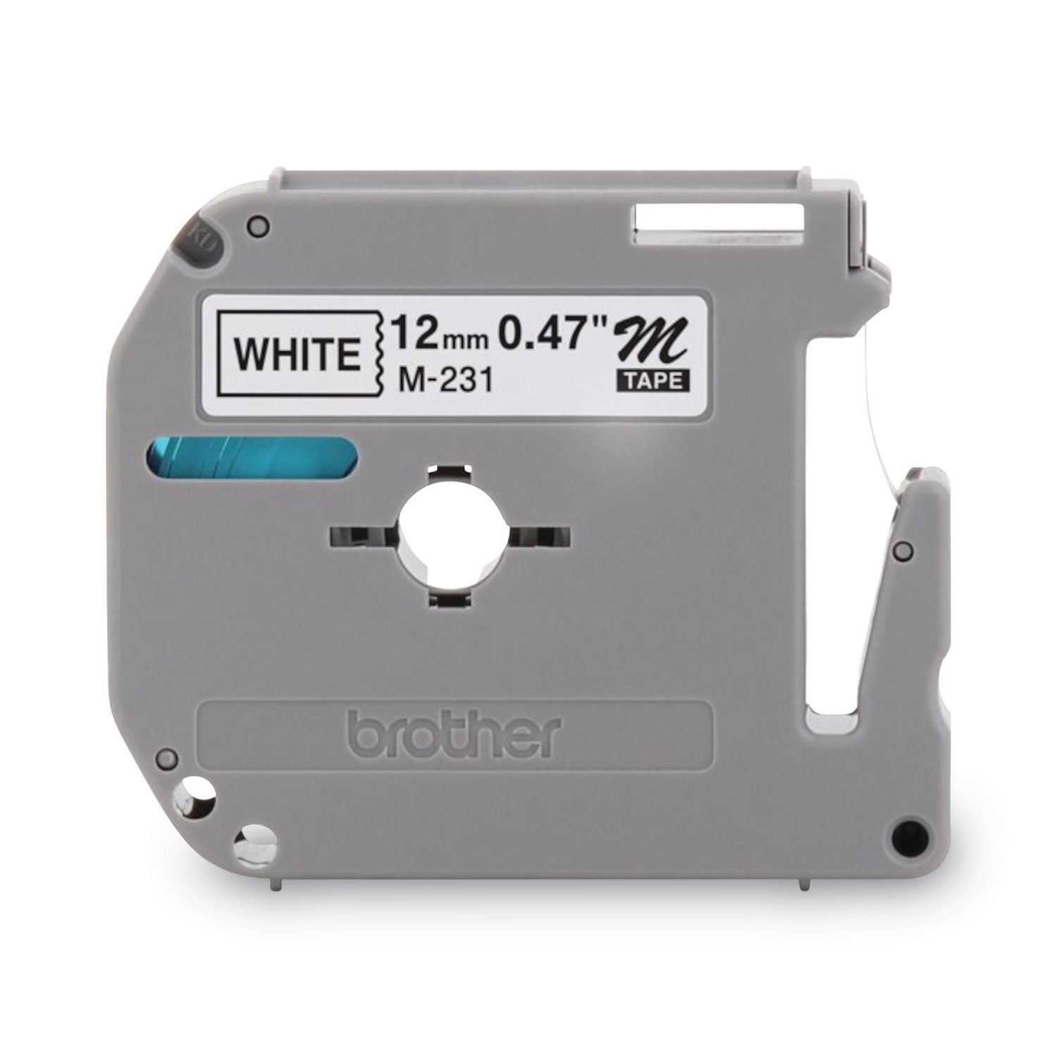 Brother P-Touch® M Series Tape Cartridges For P-Touch Labelers, 0.47" X 26.2 Ft, Black On White, 2/pack