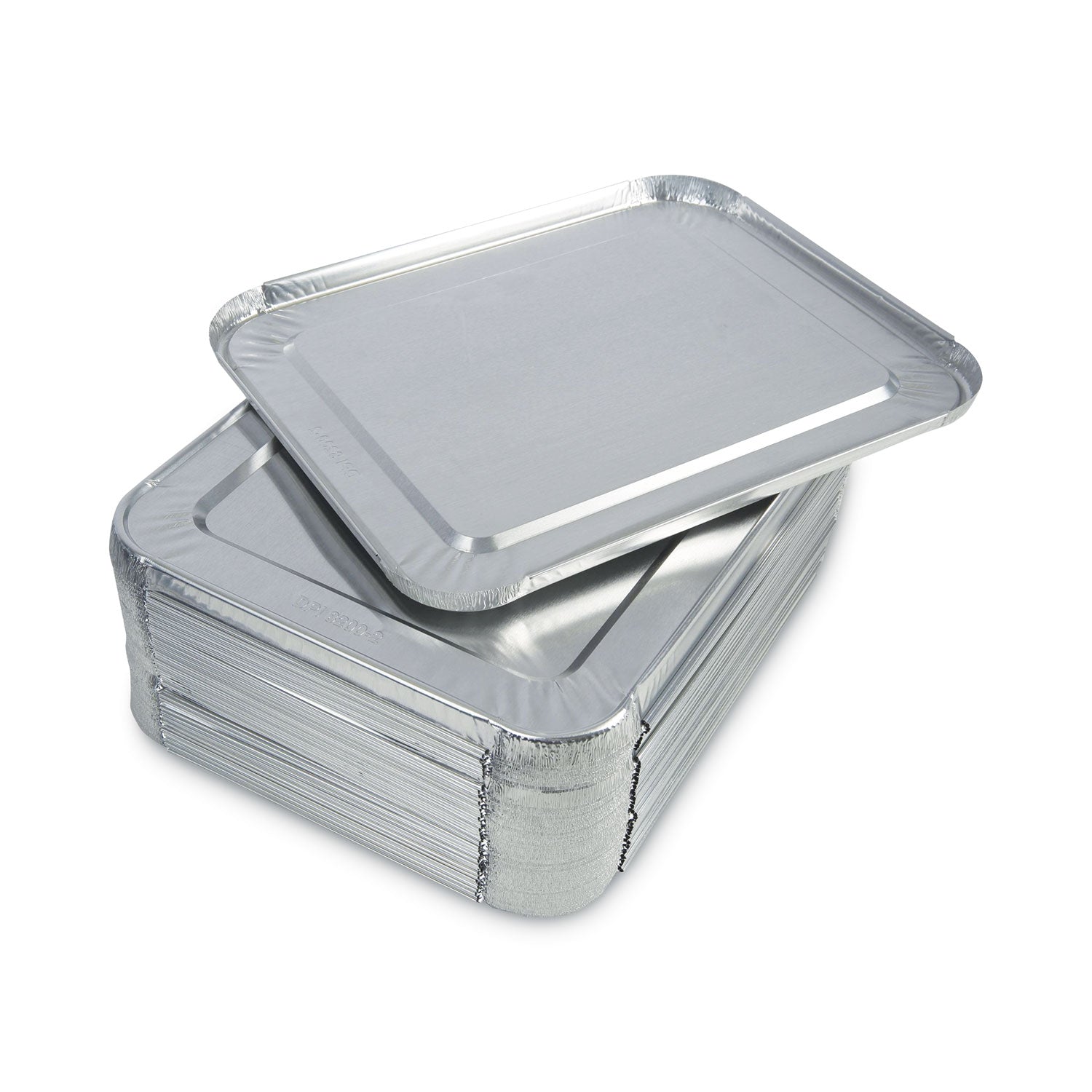 Boardwalk® Aluminum Steam Table Pan Lids, Fits Half-Size Deep Pan, 290 Gauge, 0.63" Deep, 10.5 x 12.81, 100/Carton