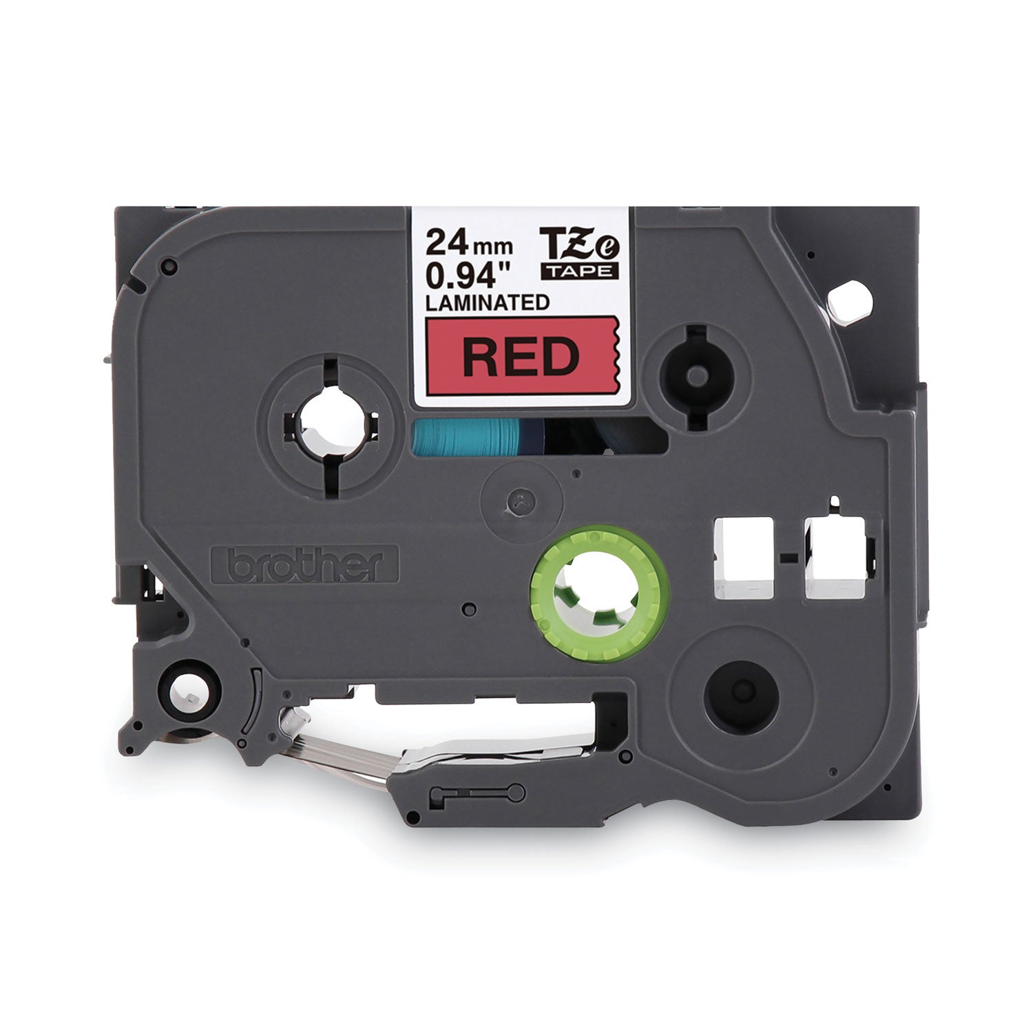 Brother P-Touch® Tze Standard Adhesive Laminated Labeling Tape, 0.94" X 26.2 Ft, Black On Red