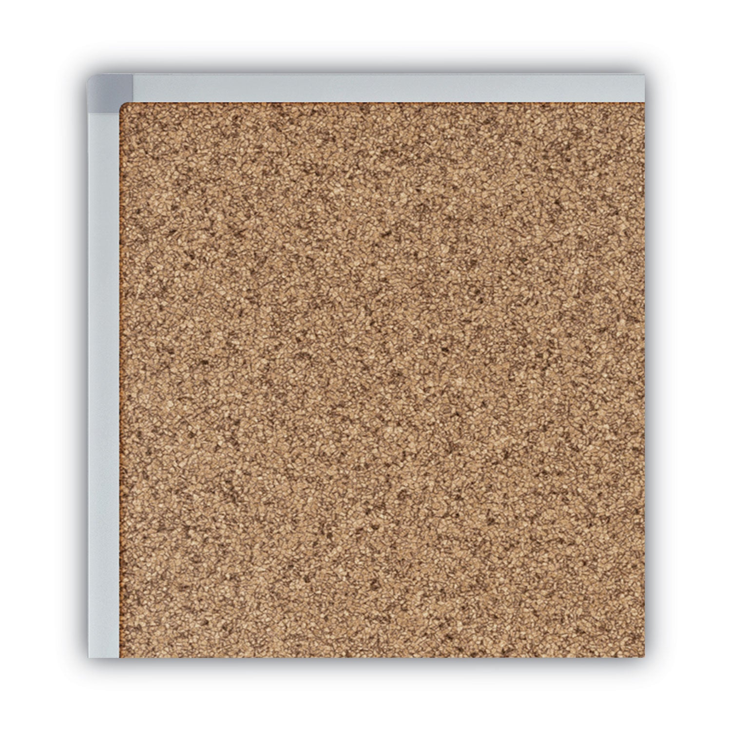 Mead® Economy Cork Board with Aluminum Frame, 24" x 18", Tan Surface, Satin Aluminum Frame