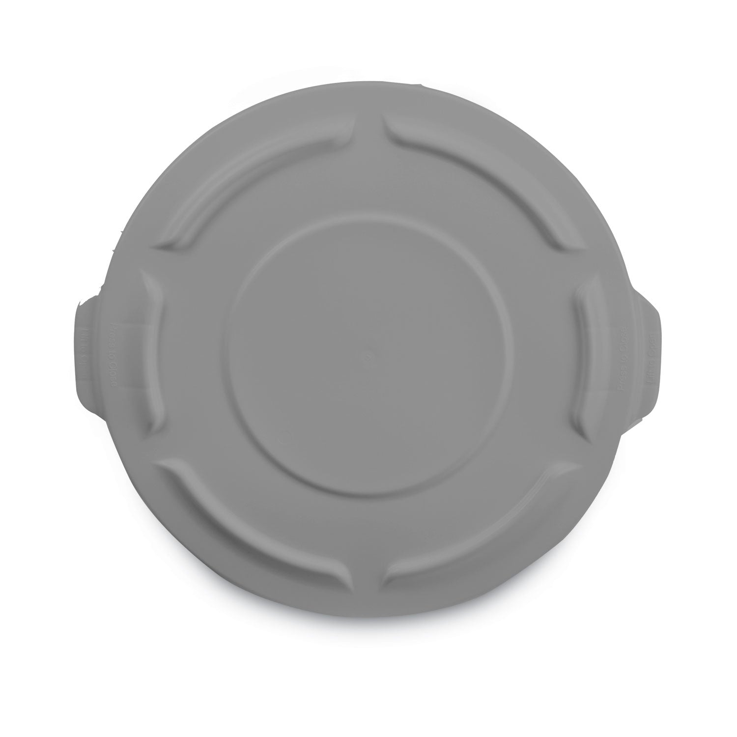 Rubbermaid® Commercial BRUTE Self-Draining Flat Top Lids for 55 gal Round BRUTE Containers, 26.75" Diameter, Gray