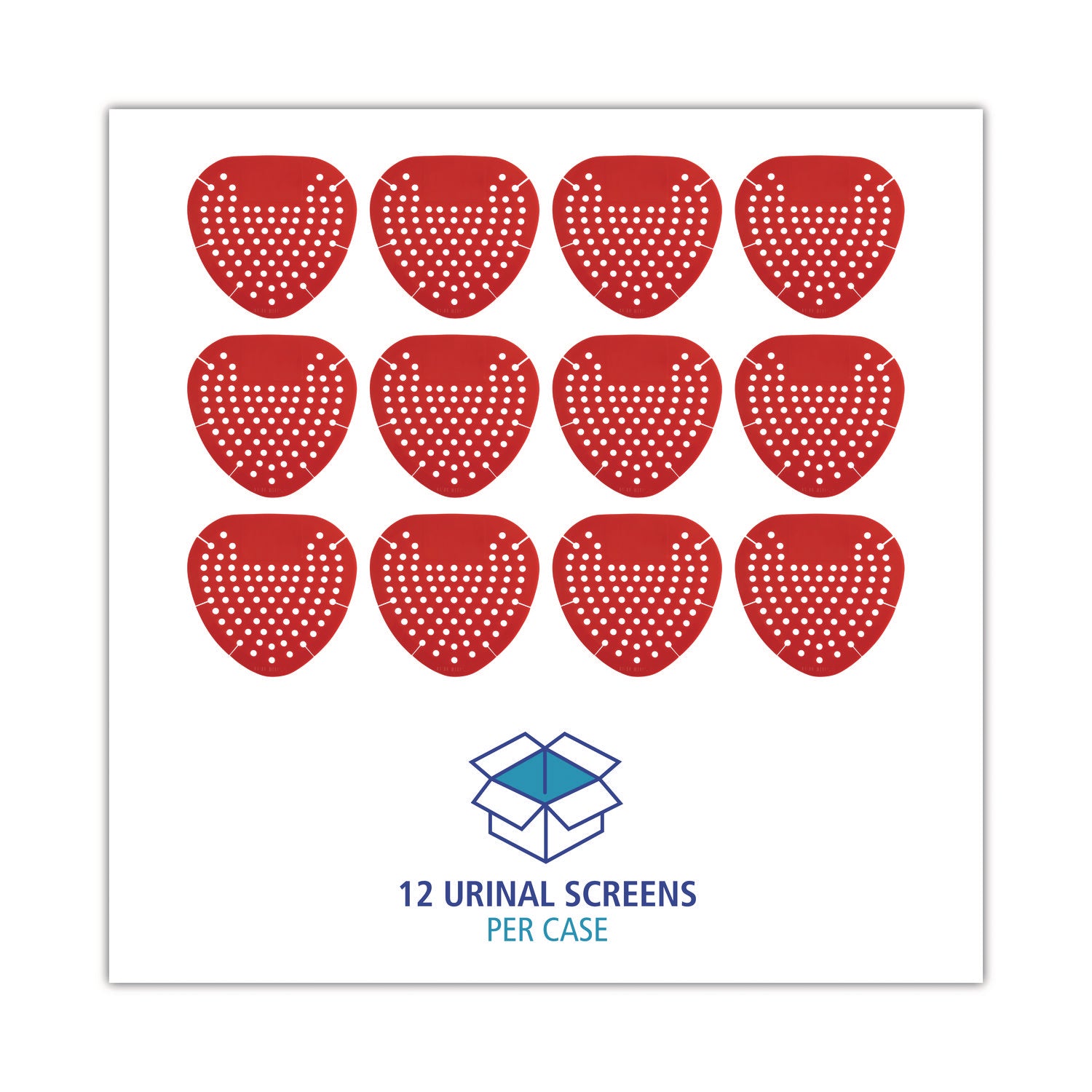 Boardwalk® Deodorizing Urinal Screen, Cherry Scent, Red, Dozen