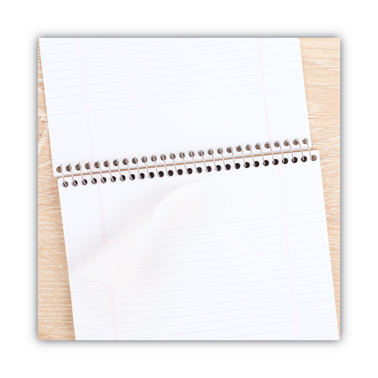Cambridge® Stiff-Back Wire Bound Notepad, Medium/college Rule, Navy Cover, 70 White 8.5 X 11.5 Sheets