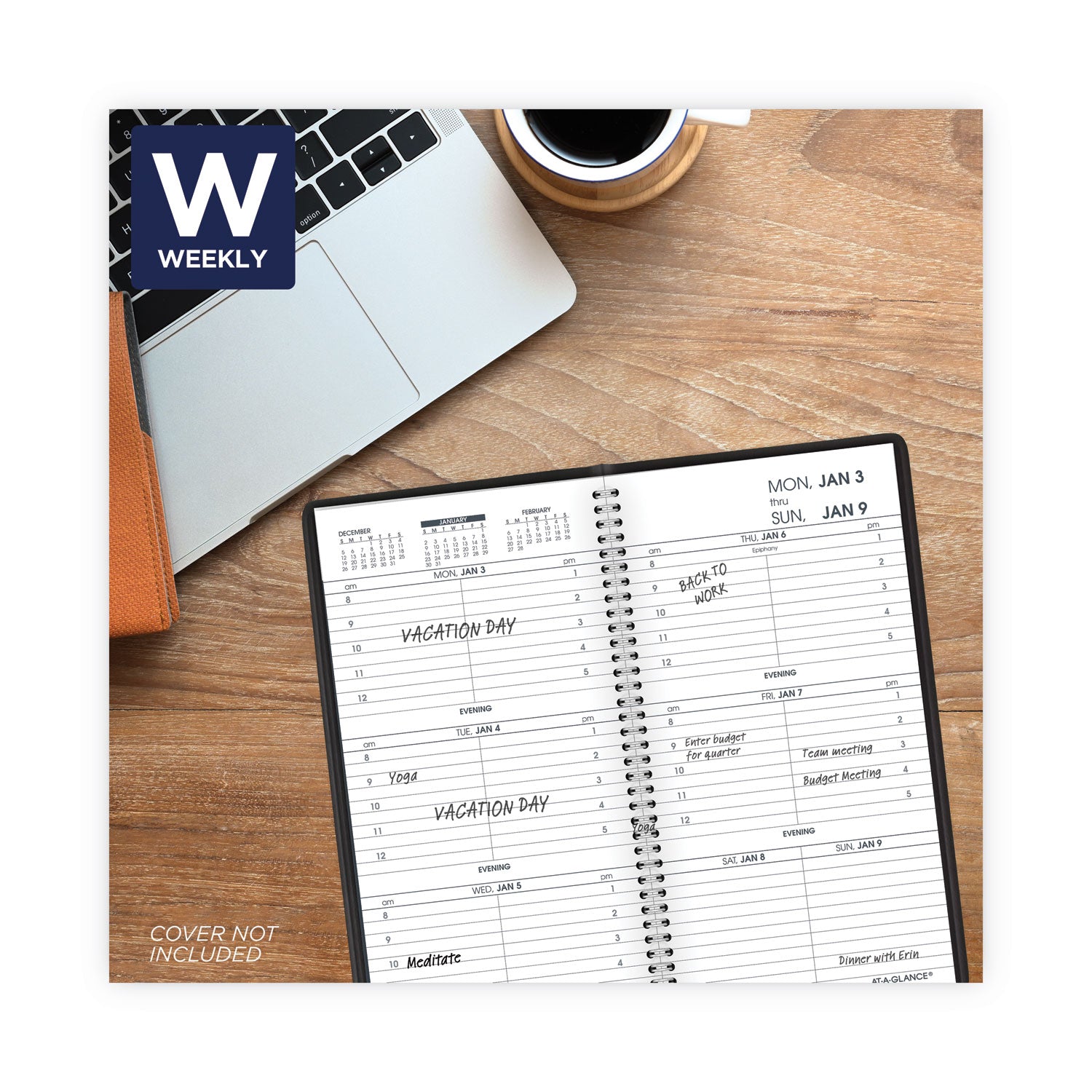 AT-A-GLANCE® Weekly Appointment Book Refill Hourly Ruled, 6.25 x 3.25, White Sheets, 12-Month (Jan to Dec): 2025