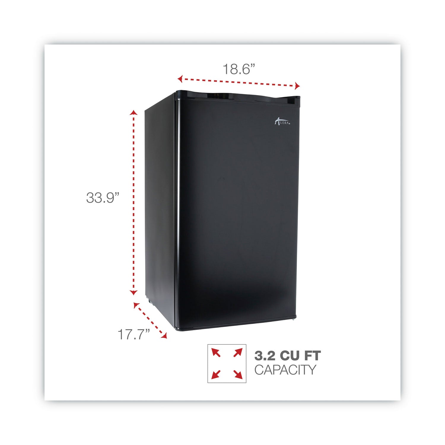 Alera™ 3.2 Cu. Ft. Refrigerator With Chiller Compartment, Black