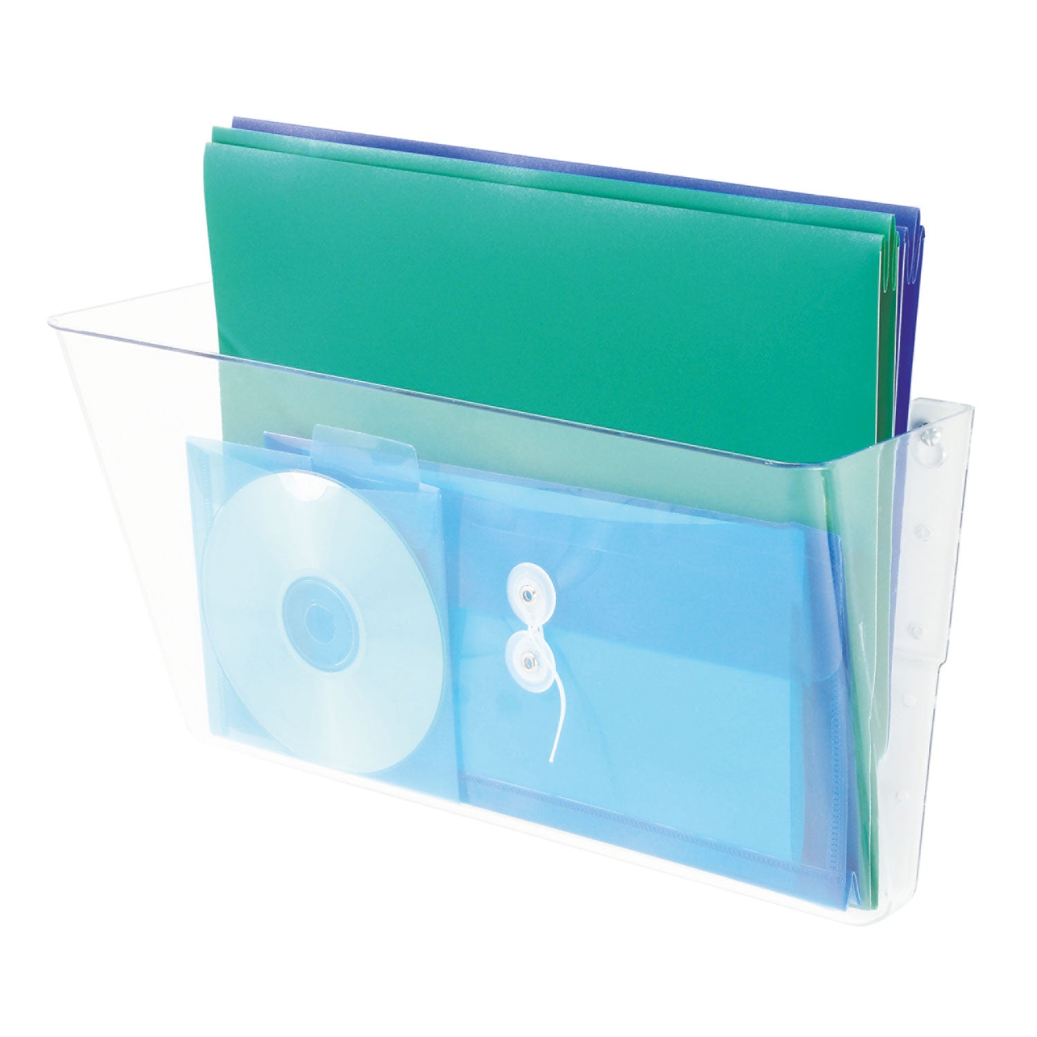 deflecto® Stackable DocuPocket Wall File, Legal Size, 16.25" x 4" , Clear