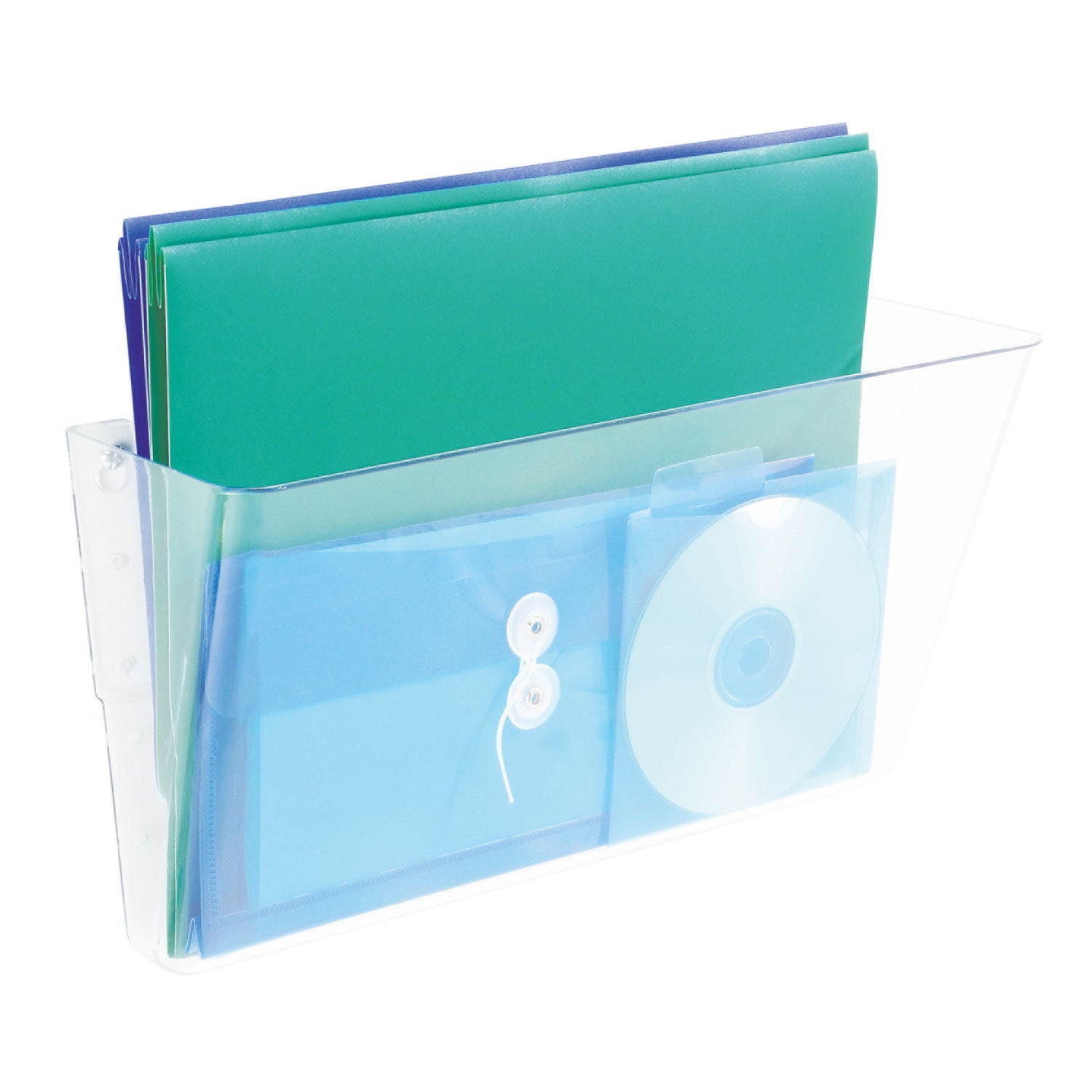 deflecto® Stackable DocuPocket Wall File, Legal Size, 16.25" x 4" , Clear