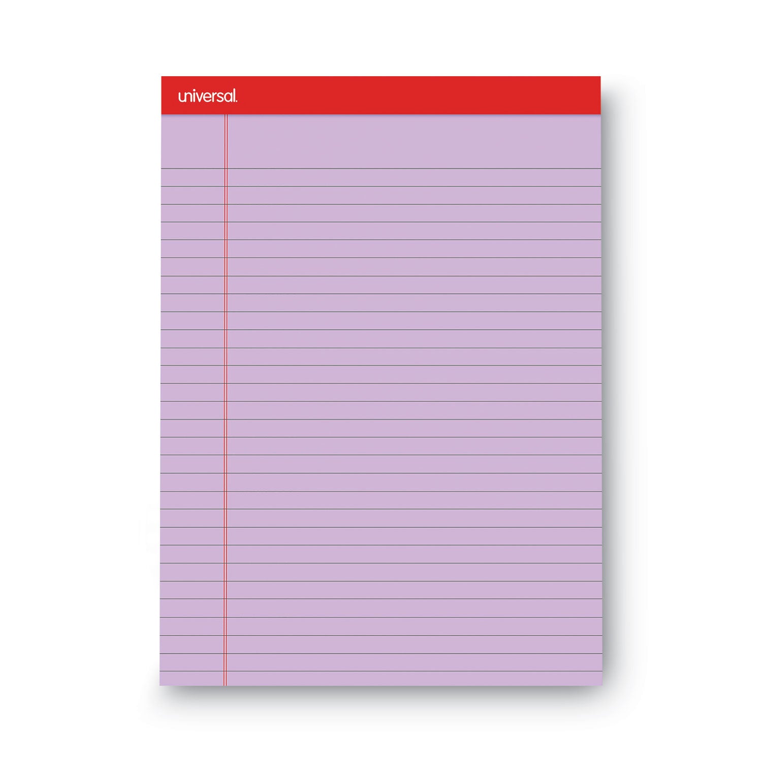 Colored Perforated Ruled Writing Pads, Wide/Legal Rule, 50 Assorted Color 8.5 x 11.75 Sheets, 6/Pack