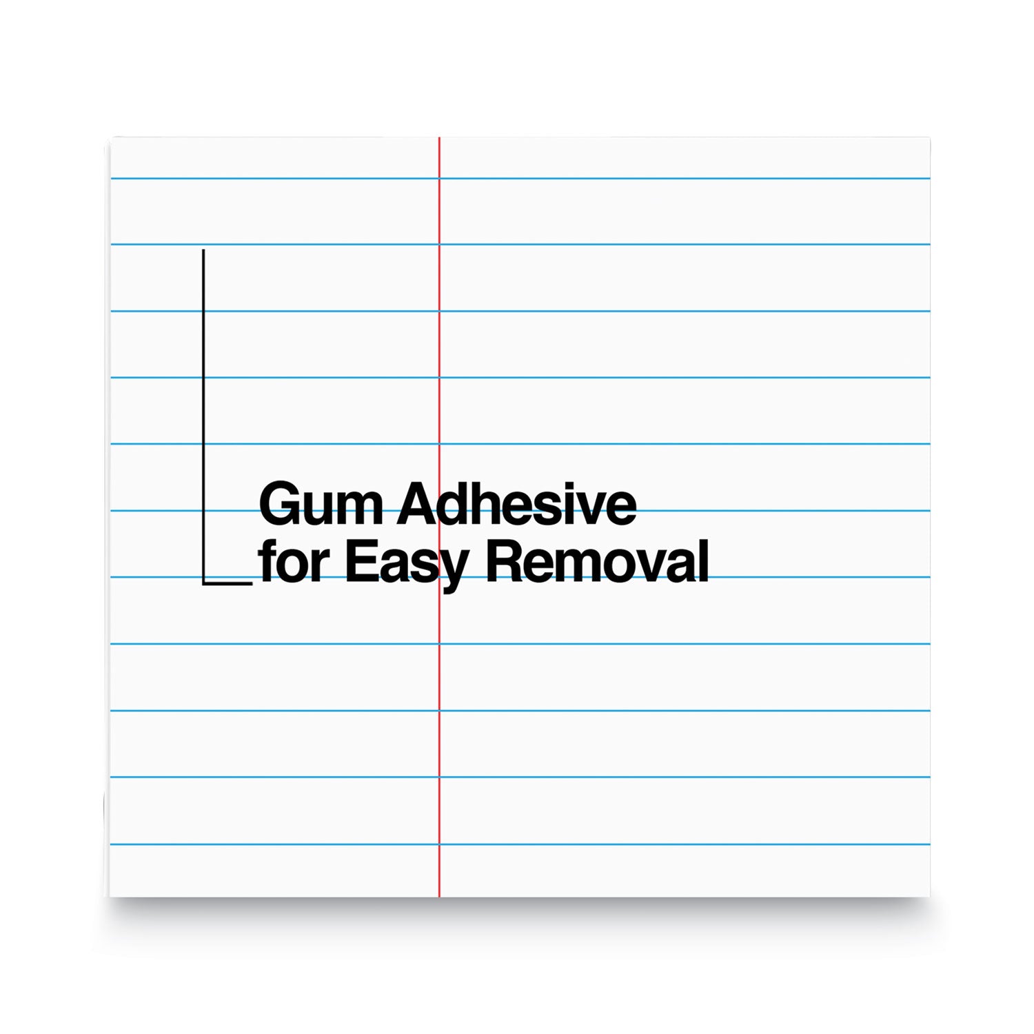 Universal® Glue Top Pads, Narrow Rule, 50 White 8.5 X 11 Sheets, Dozen