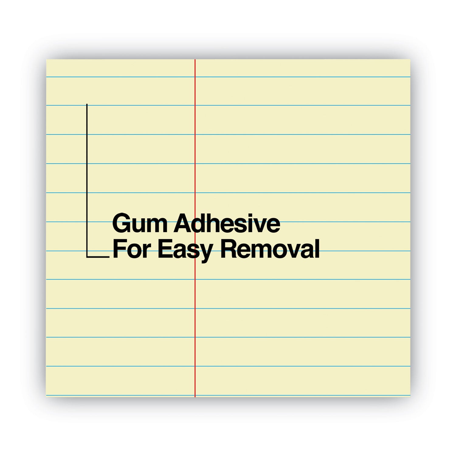 Universal® Glue Top Pads, Narrow Rule, 50 Canary-Yellow 8.5 X 11 Sheets, Dozen