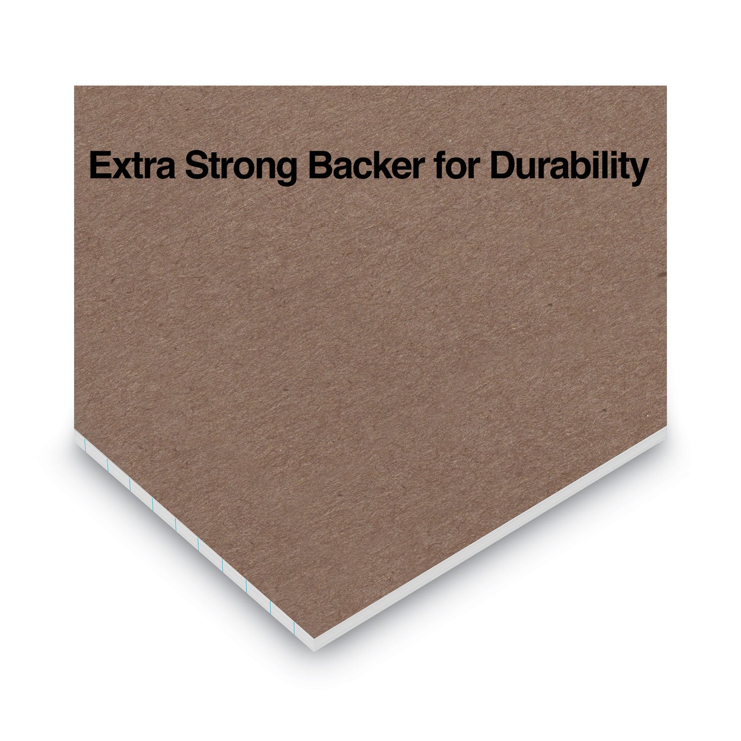 Universal® Premium Ruled Writing Pads With Heavy-Duty Back, Wide/legal Rule, Black Headband, 50 White 8.5 X 11 Sheets, 12/pack