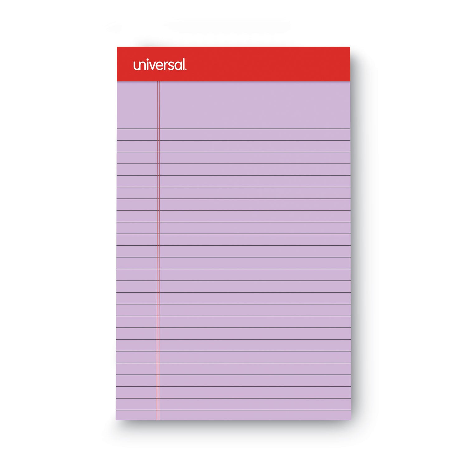 Colored Perforated Ruled Writing Pads, Narrow Rule, 50 Orchid 5 x 8 Sheets, Dozen