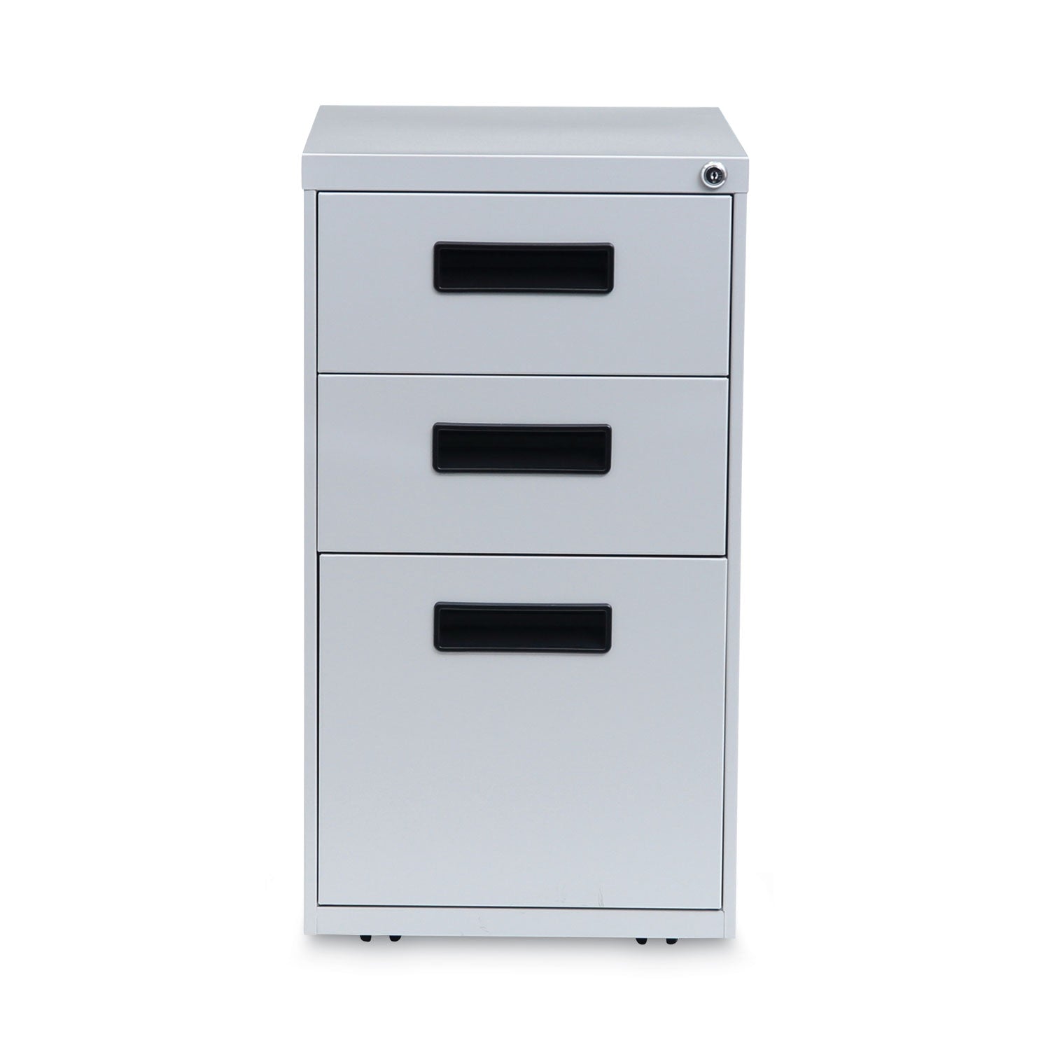 Alera® File Pedestal, Left Or Right, 3-Drawers: Box/box/file, Legal/letter, Light Gray, 14.96" X 19.29" X 27.75"