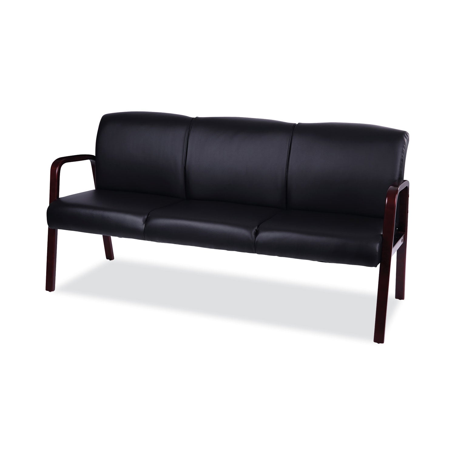 Alera® Alera Reception Lounge WL Series 3-Seat Sofa, 65.13" x 26.13" x 33", Black