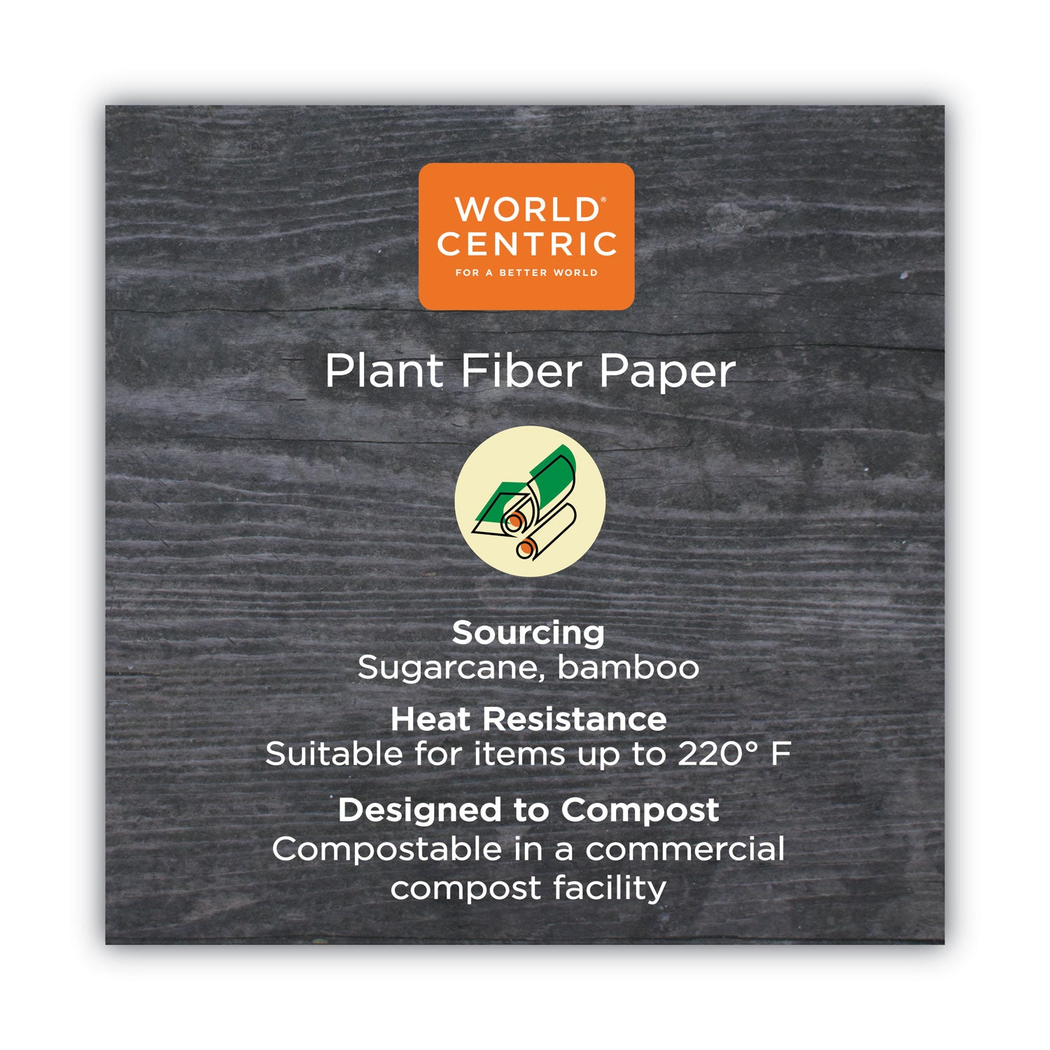 World Centric® No Tree Paper Bowls, 24 oz, 4.4" Diameter x 4.5" h, Natural, Sugarcane, 500/Carton