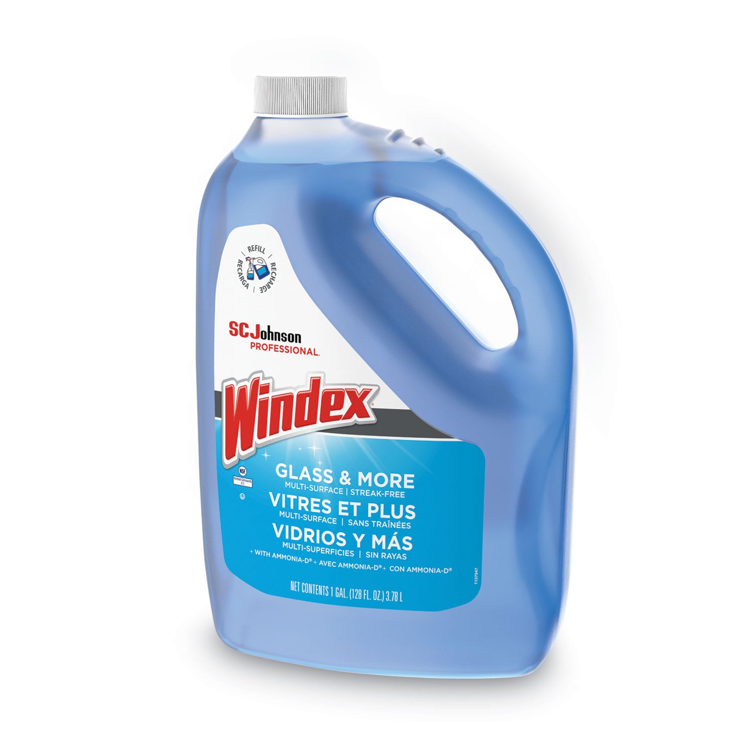 Windex® Glass Cleaner With Ammonia-D, 1 Gal Bottle, 4/carton