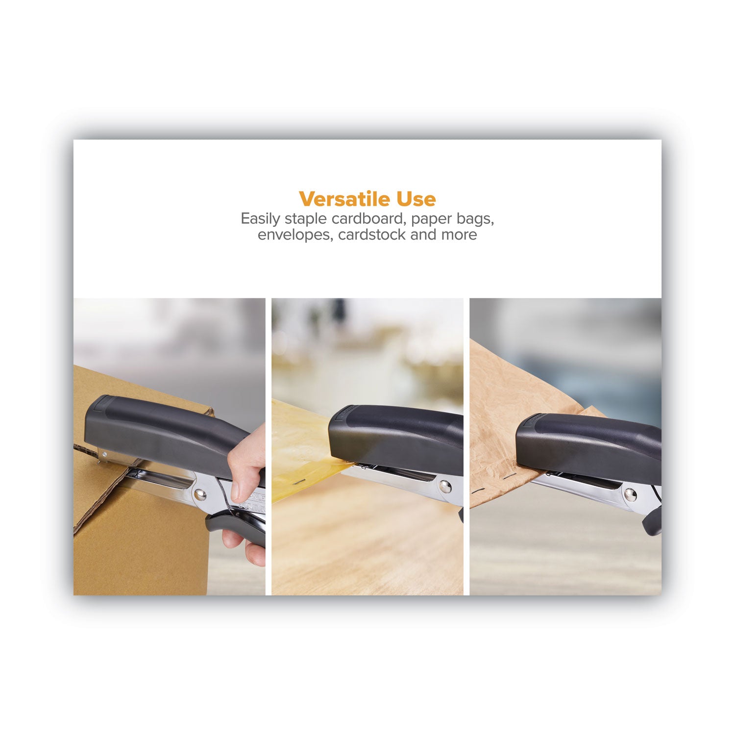 Bostitch® B8 Xtreme Duty Plier Stapler, 45-Sheet Capacity, 0.25" To 0.38" Staples, 2.5" Throat, Black/charcoal Gray