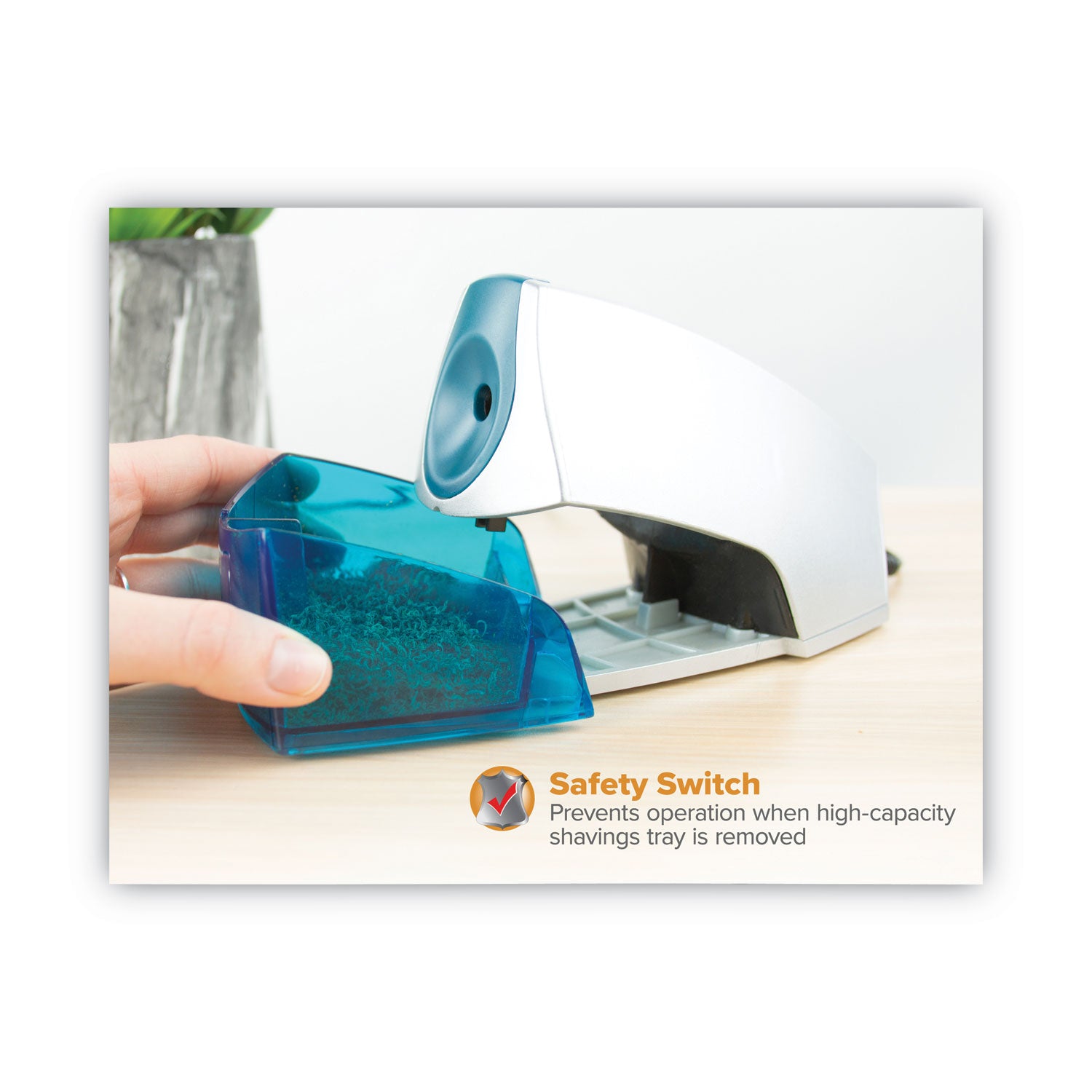 Bostitch® Personal Electric Pencil Sharpener, Ac-Powered, 4.25 X 8.4 X 4, Blue