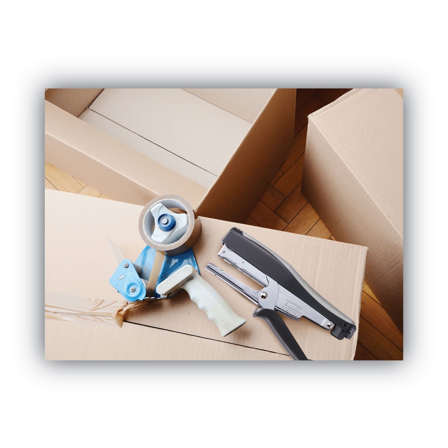 Bostitch® Standard Plier Stapler, 20-Sheet Capacity, 0.25" Staples, 2.5" Throat, Black/gray