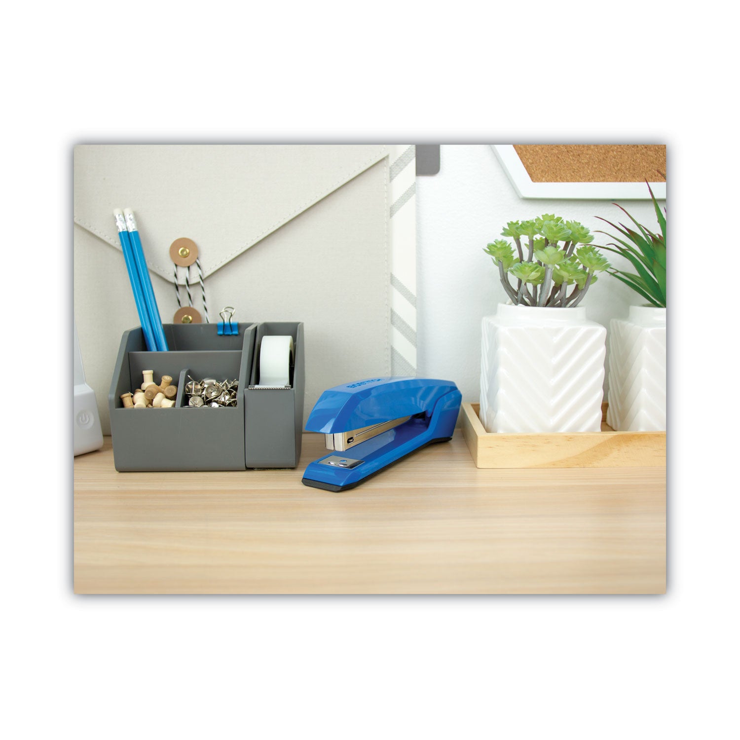 Bostitch® Ascend Stapler, 20-Sheet Capacity, Ice Blue