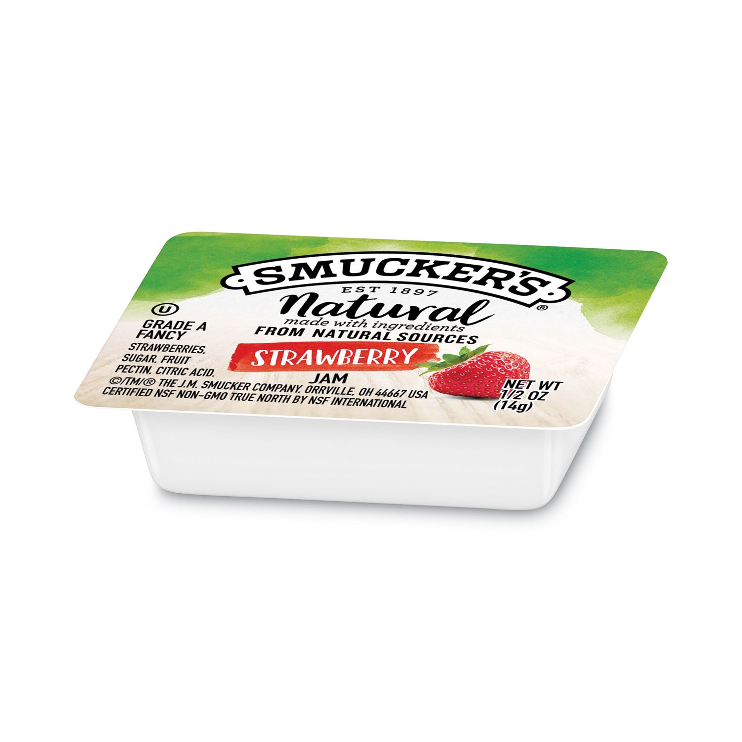 Smucker's® Smuckers 1/2 Ounce Natural Jam, 0.5 Oz Container, Strawberry, 200/carton