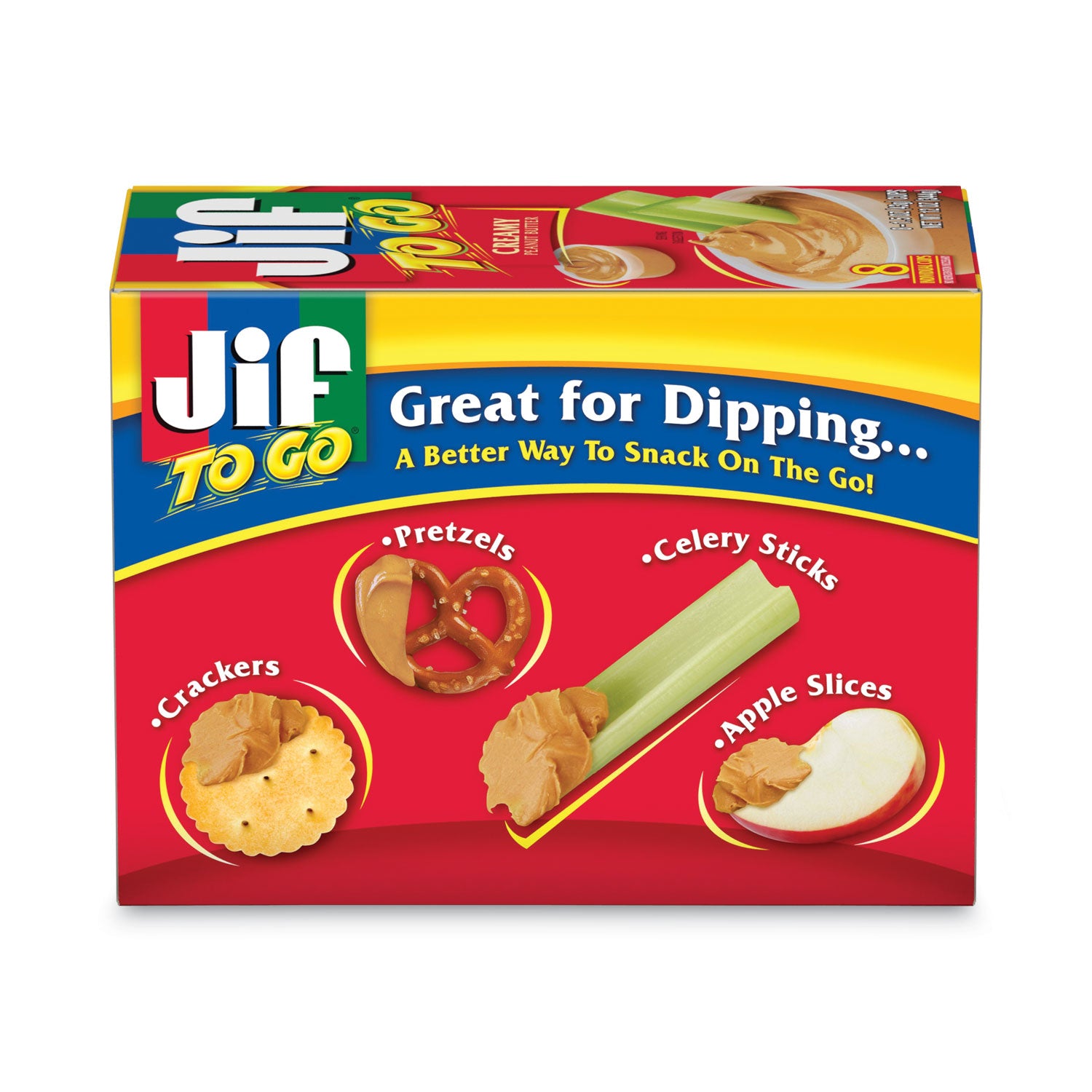 Jif To Go® Spreads, Creamy Peanut Butter, 1.5 Oz Cup, 8/box