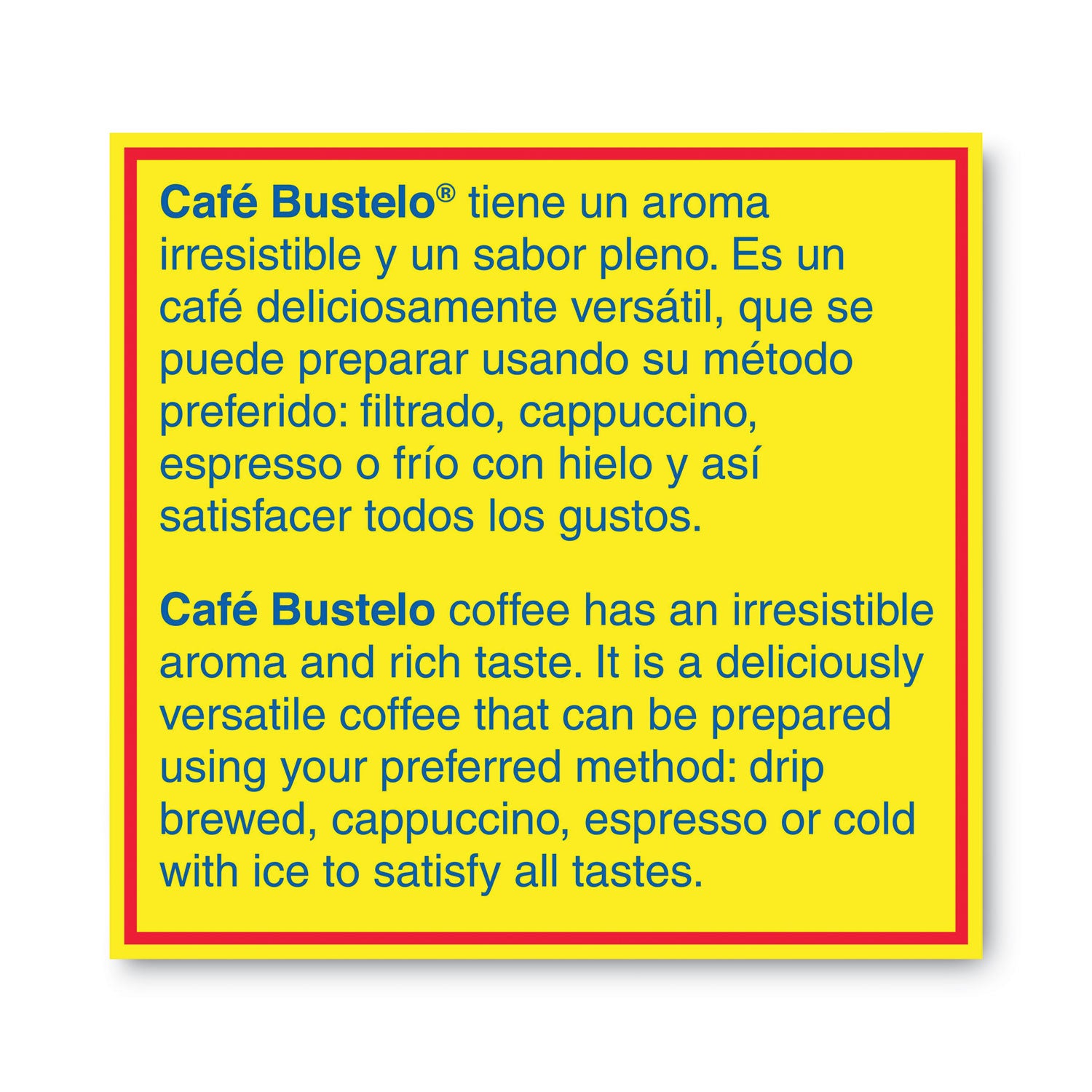 Café Bustelo Coffee, Espresso, 10 oz