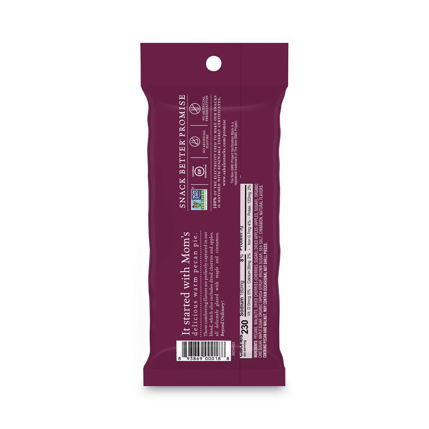 Sahale Snacks® Glazed Mixes, Maple Cinnamon Pecan Walnut, 1.5 Oz Pouch, 18/carton