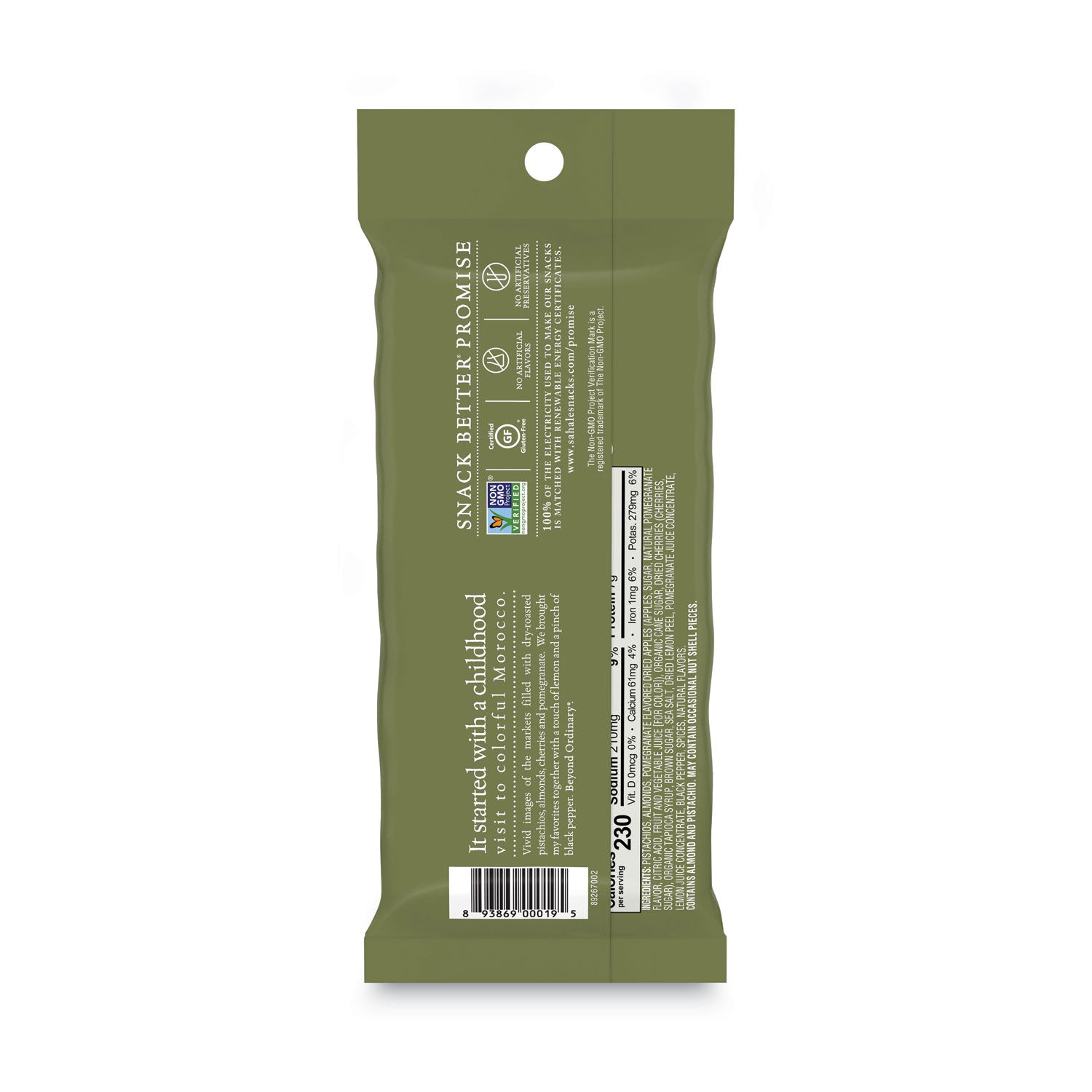 Sahale Snacks® Glazed Mixes, Pomegranate Pistachio Almond, 1.5 Oz Pouch, 18/carton