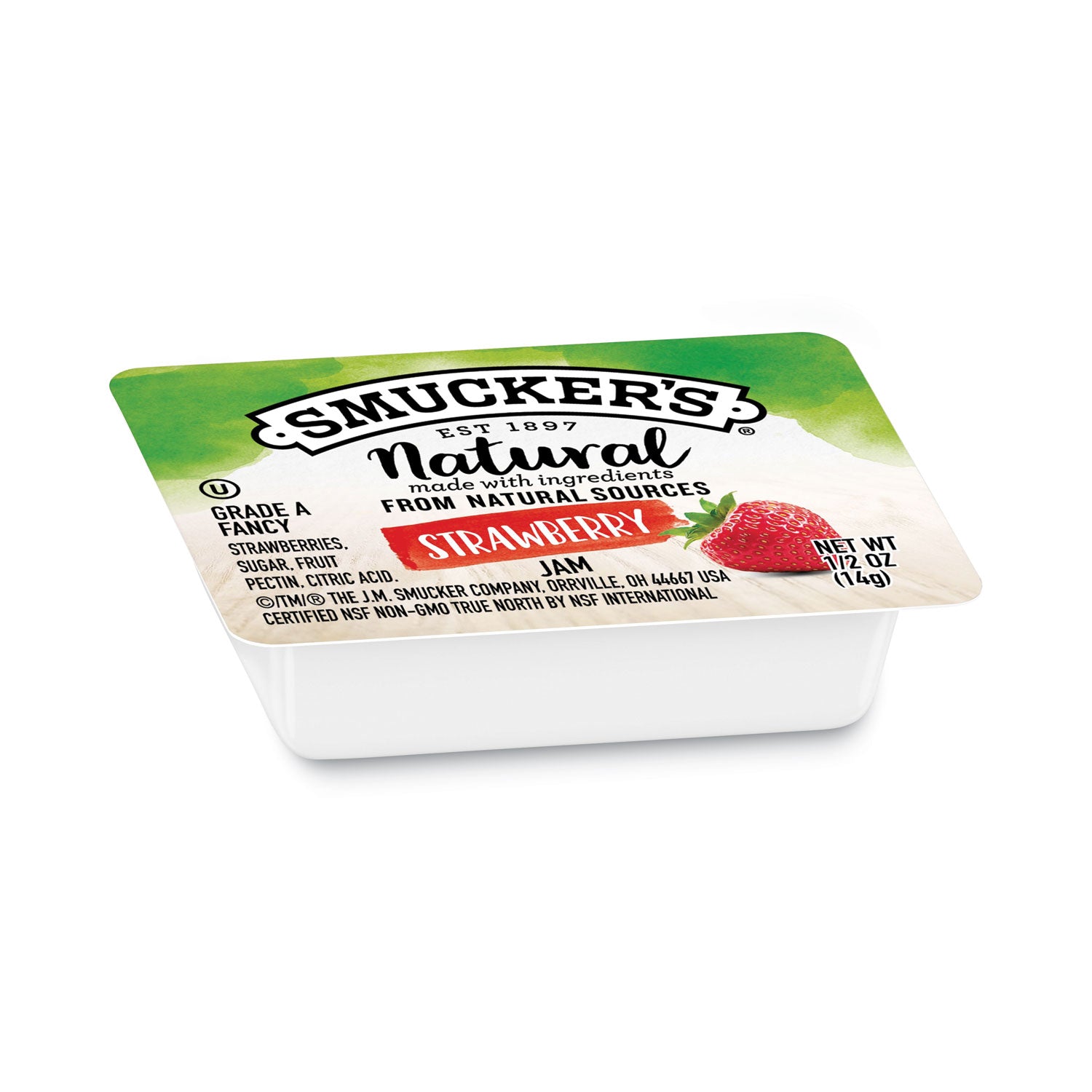 Smucker's® Smuckers 1/2 Ounce Natural Jam, 0.5 Oz Container, Strawberry, 200/carton