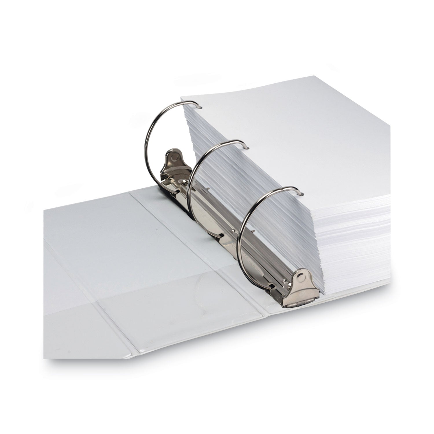 Samsill® Nonstick D-Ring View Binder, 3 Rings, 6" Capacity, 11 X 8.5, White