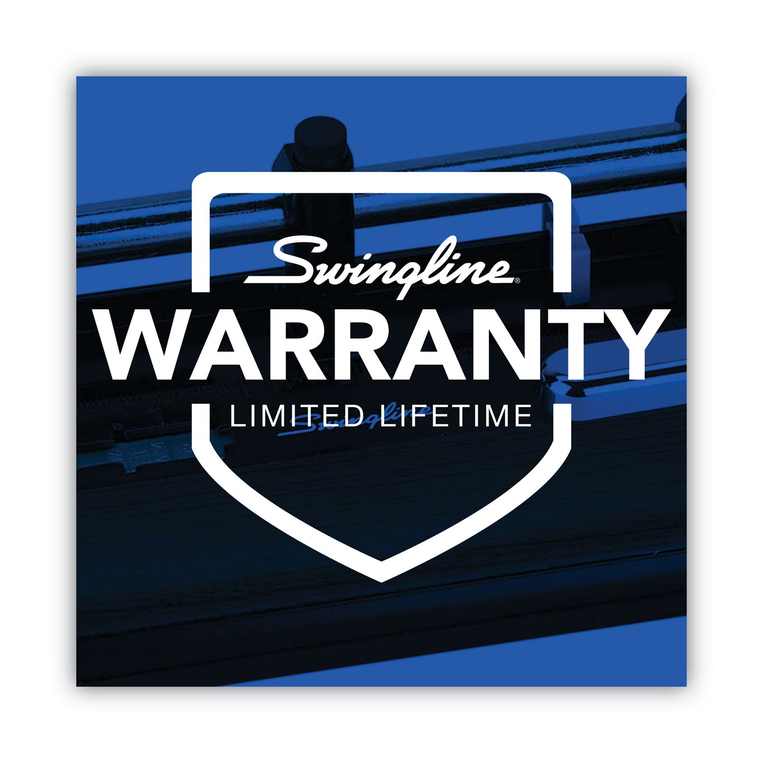 Swingline® 40-Sheet Accented Heavy-Duty Lever Action Two- To Seven-Hole Punch, 11/32" Holes, Black/woodgrain