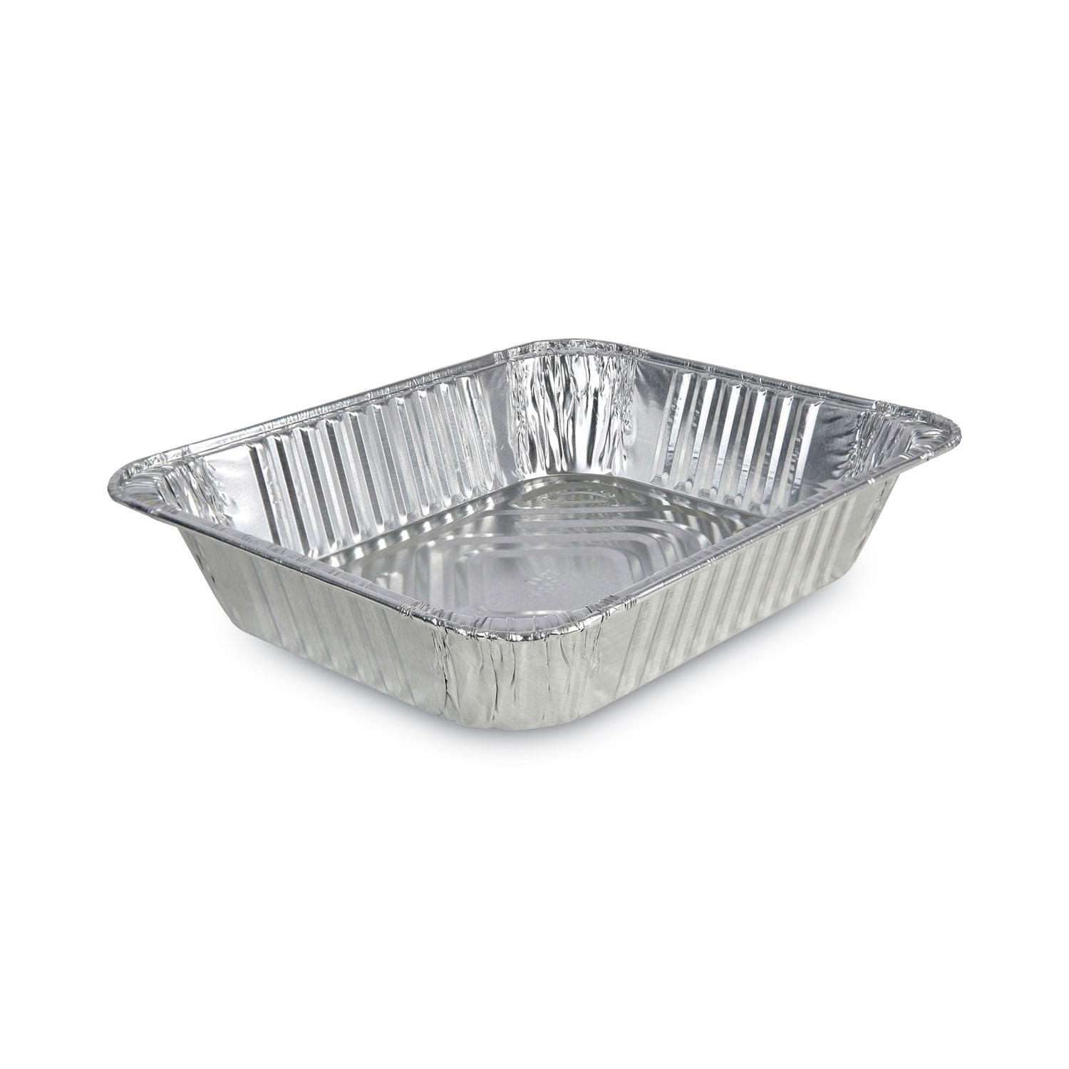 Aluminum Steam Table Pans, Half-Size Deep, 400 Gauge, 2.56" Deep, 10.38 x 12.75, 100/Carton