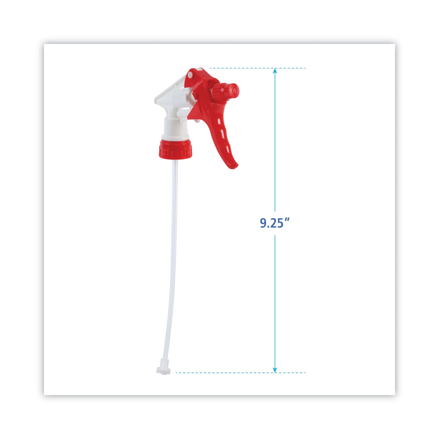 Boardwalk® General Purpose Trigger Sprayer, 9.25" Tube, Fits 32 oz Bottles, Red/White, 24/Carton