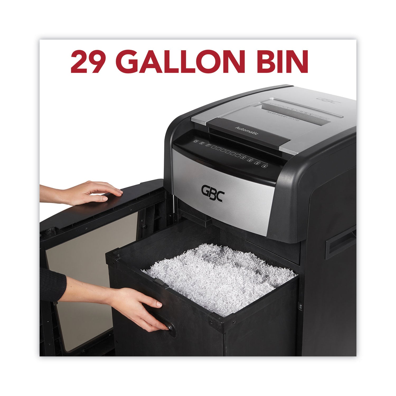 GBC® Autofeed+ 600X Super Cross-Cut Office Shredder, 600 Auto/15 Manual Sheet Capacity