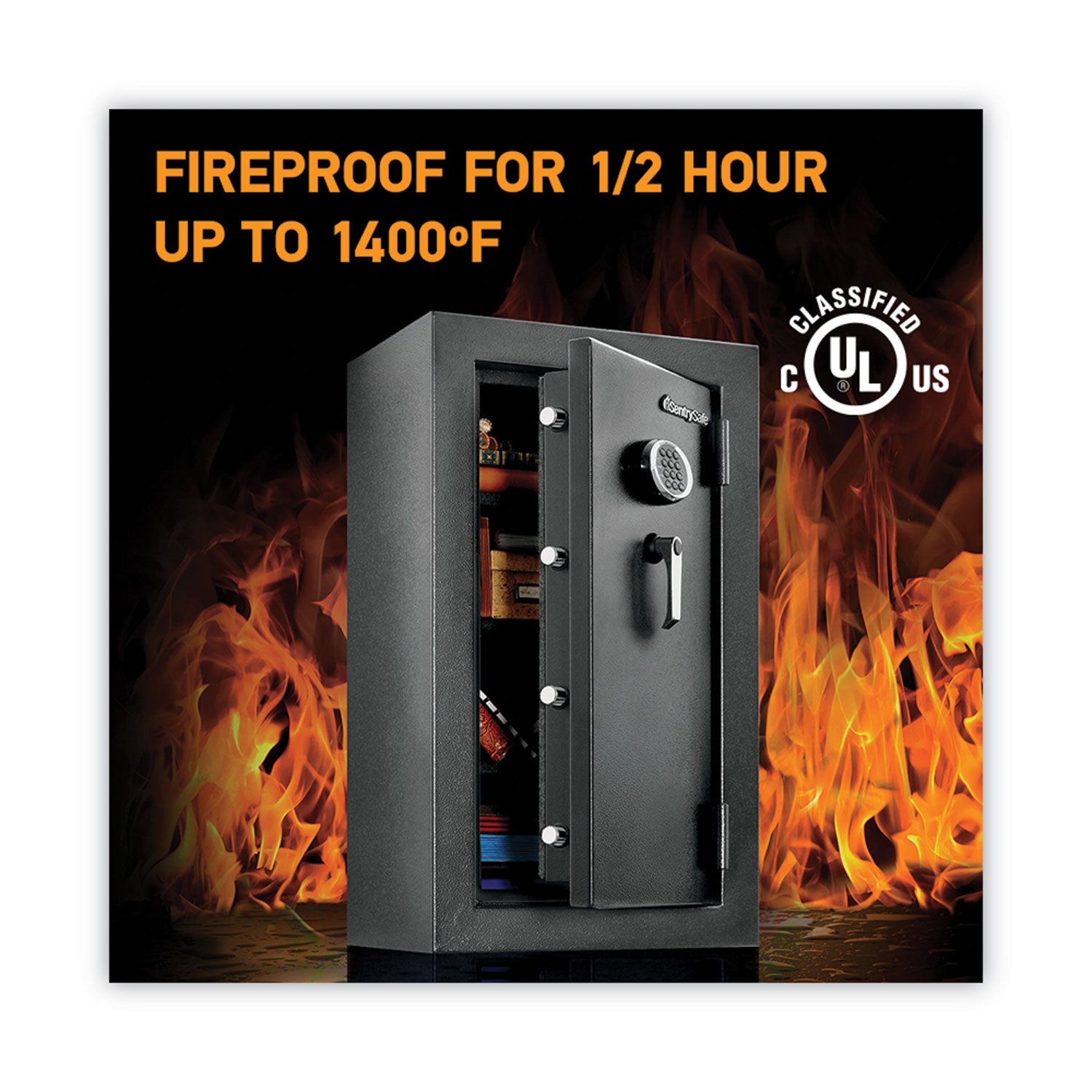 Sentry® Safe Ef4738e Safe, 4.71 Cu Ft, 21.7w X 19d X 37.7h, Black