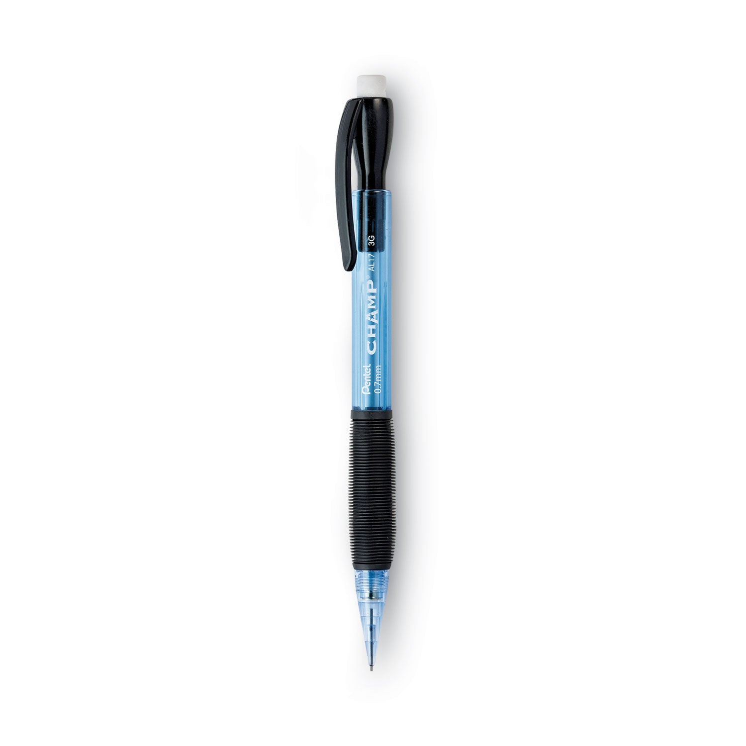 Champ Mechanical Pencil, 0.7 mm, HB (#2), Black Lead, Blue Barrel, Dozen