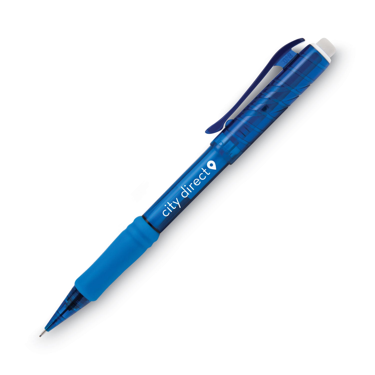 Pentel® Twist-Erase EXPRESS Mechanical Pencil, 0.7 mm, HB (#2), Black Lead, Blue Barrel, Dozen