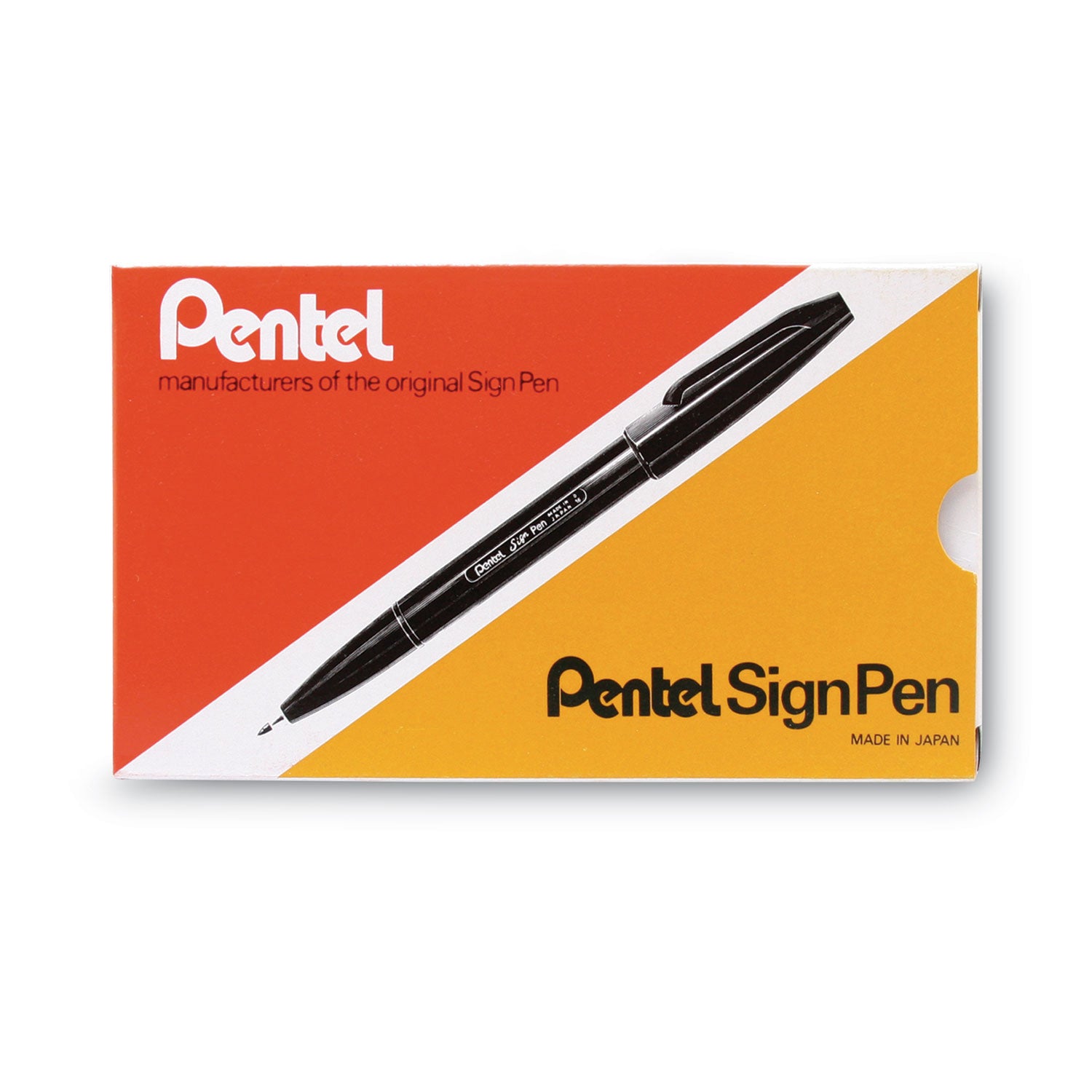 Pentel Arts® Sign Pen Fine Point Color Marker, Extra-Fine Bullet Tip, Blue, Dozen