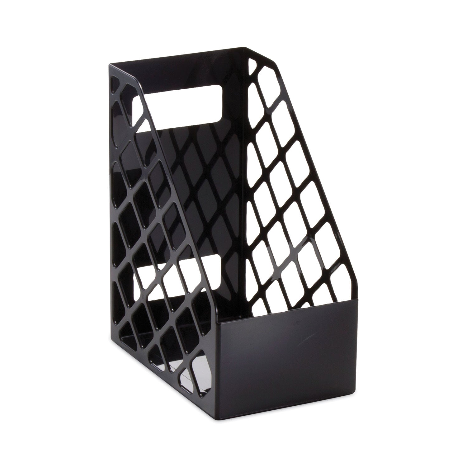 Universal® Recycled Plastic Large Magazine File, 6.25 x 9.5 x 11.88, Black